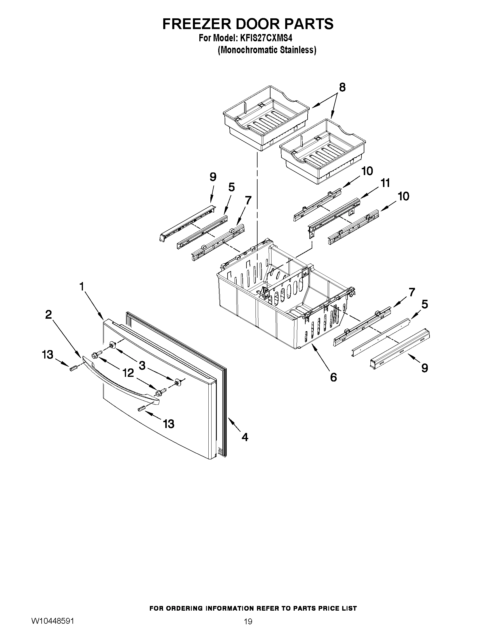 10 - FREEZER DOOR PARTS