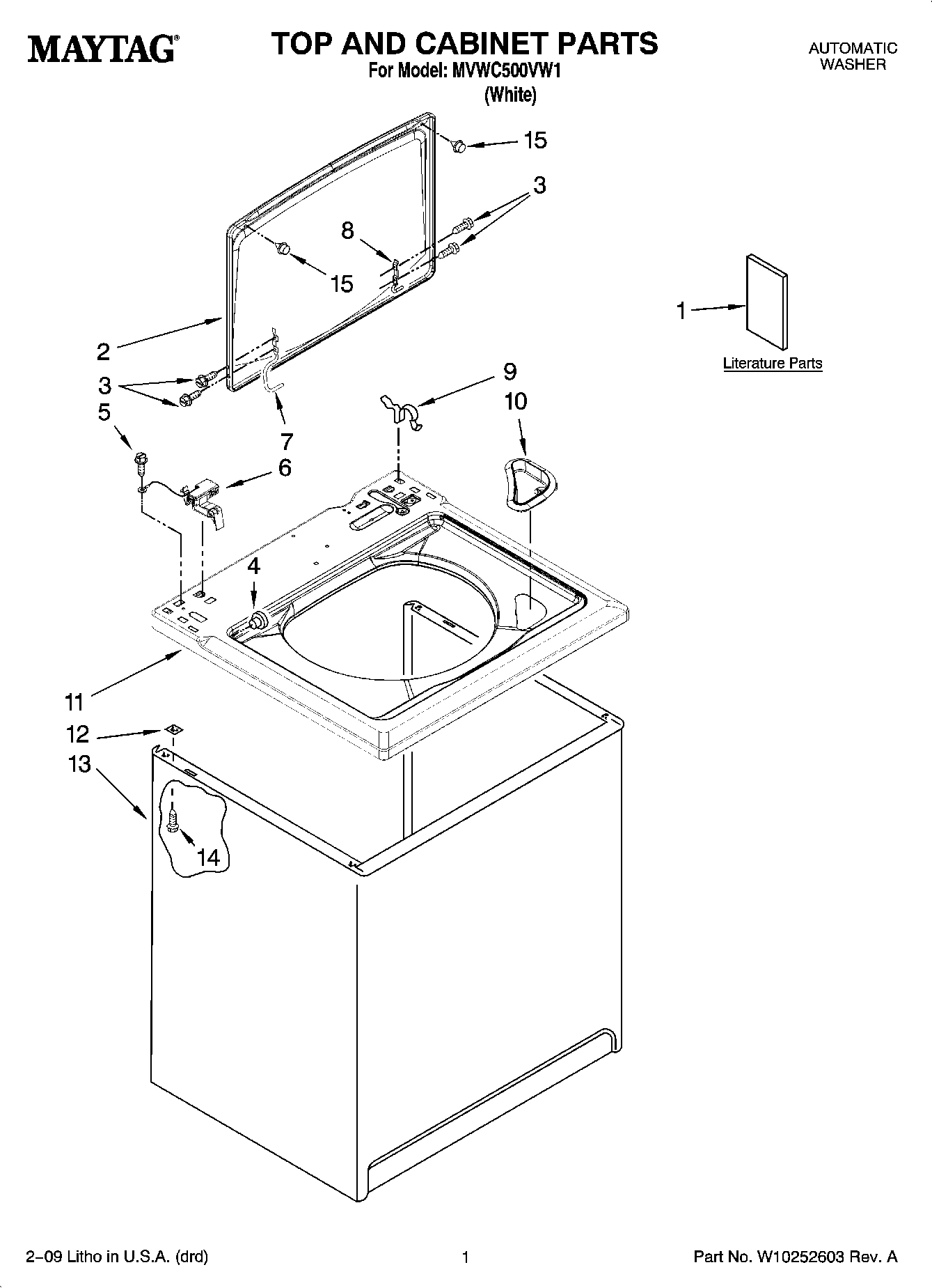 01 - TOP AND CABINET PARTS