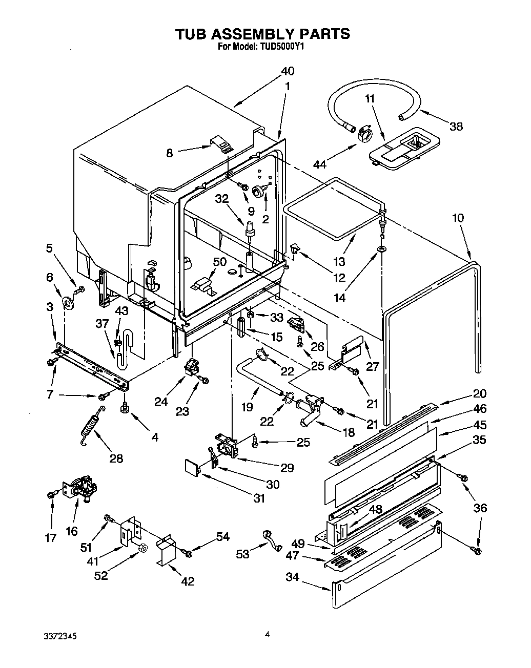 04 - TUB ASSEMBLY, LIT/OPTIONAL