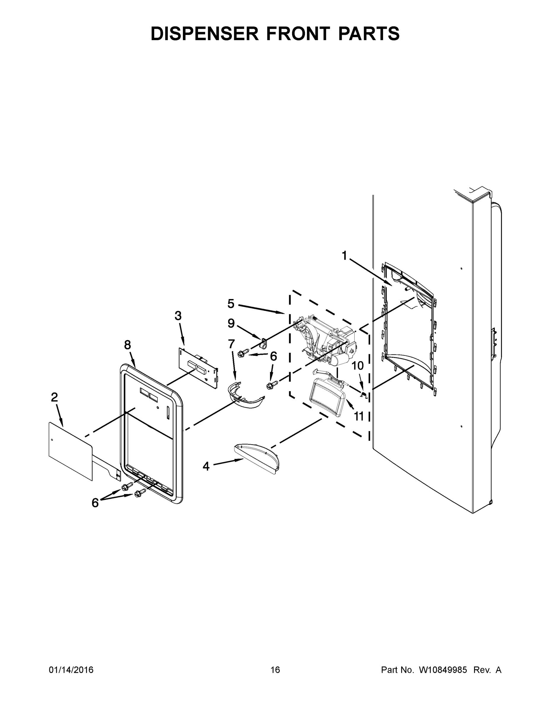 09 - DISPENSER FRONT PARTS