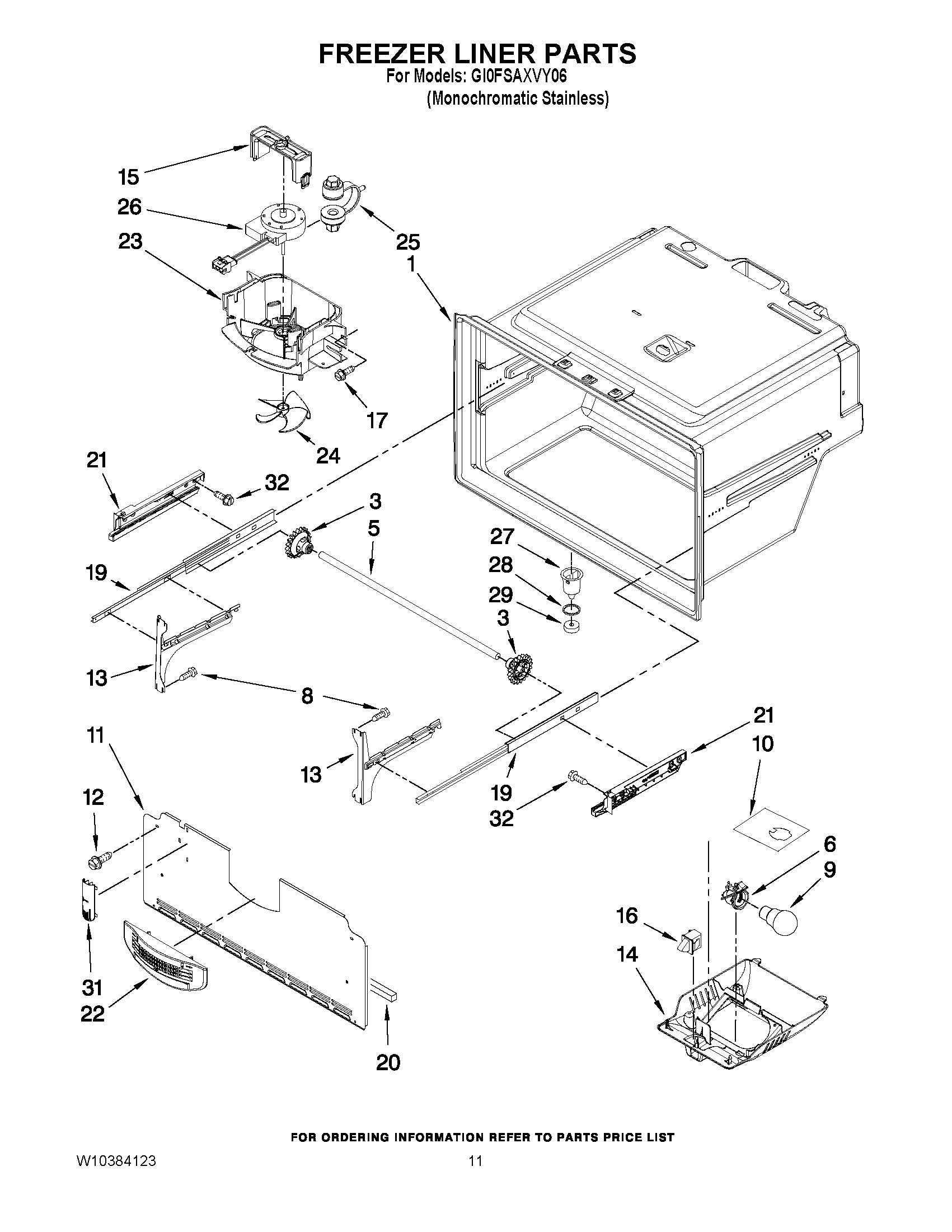 06 - FREEZER LINER PARTS