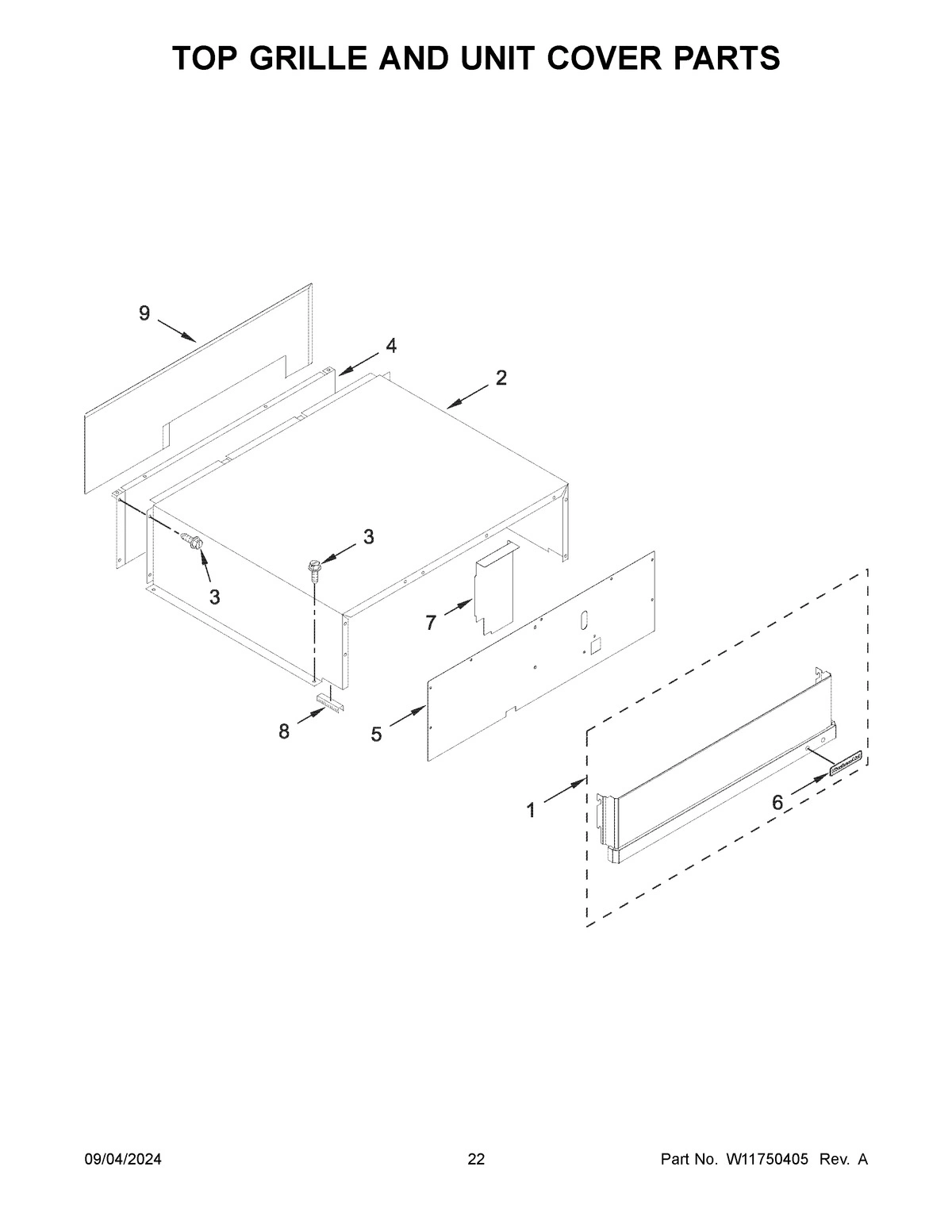 12 - TOP GRILLE AND UNIT COVER PARTS