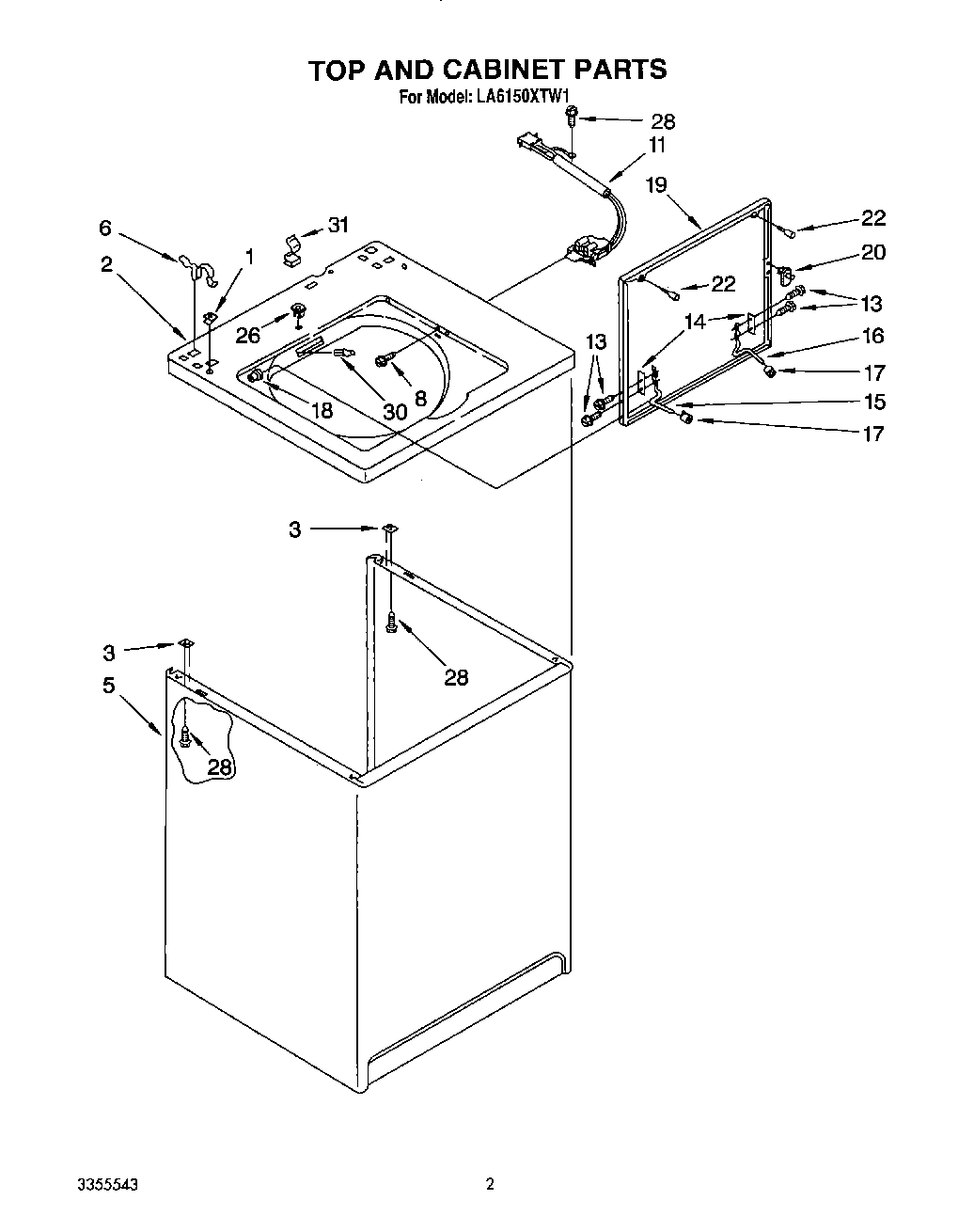 02 - TOP AND CABINET, LIT/OPTIONAL