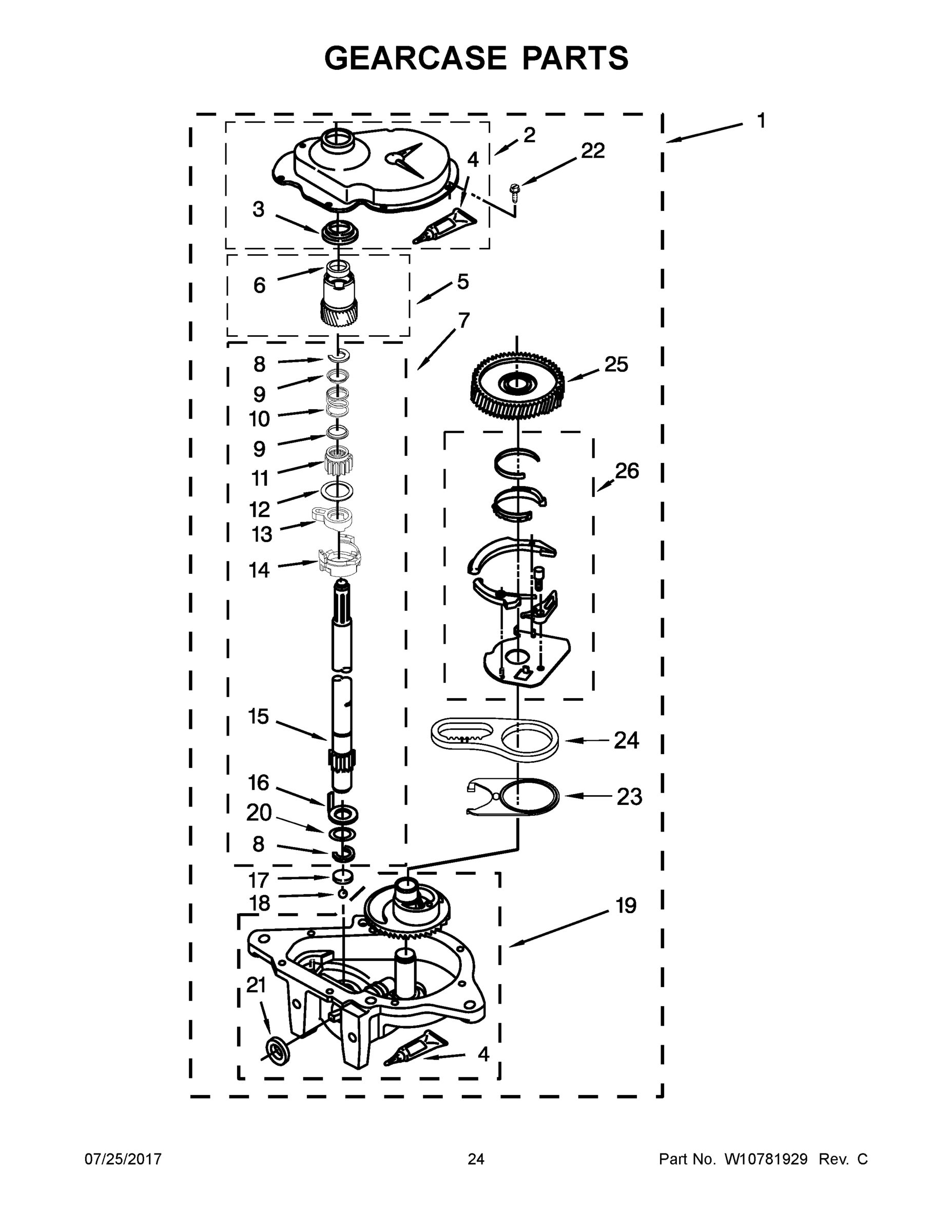 13 - GEARCASE PARTS