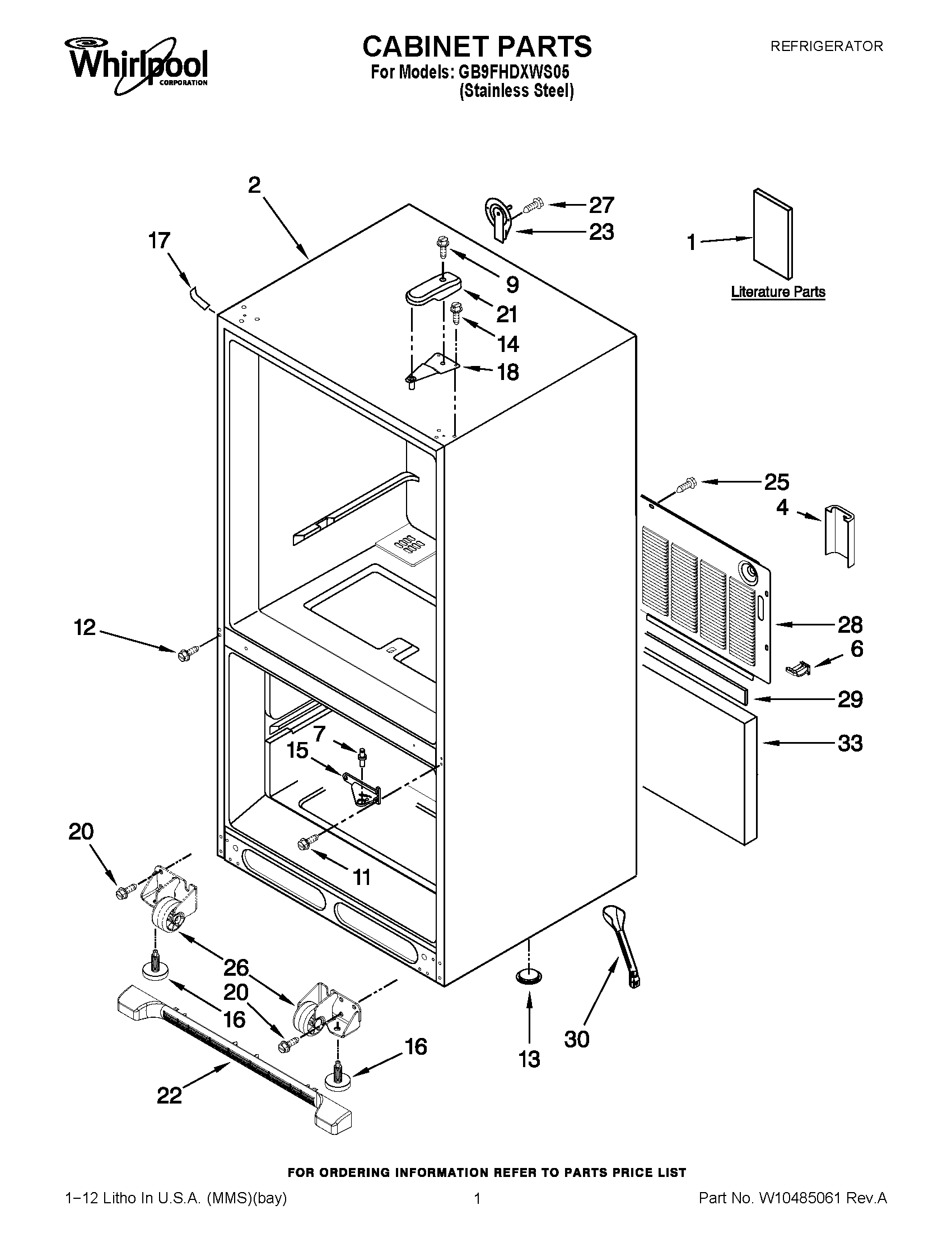 01 - CABINET PARTS