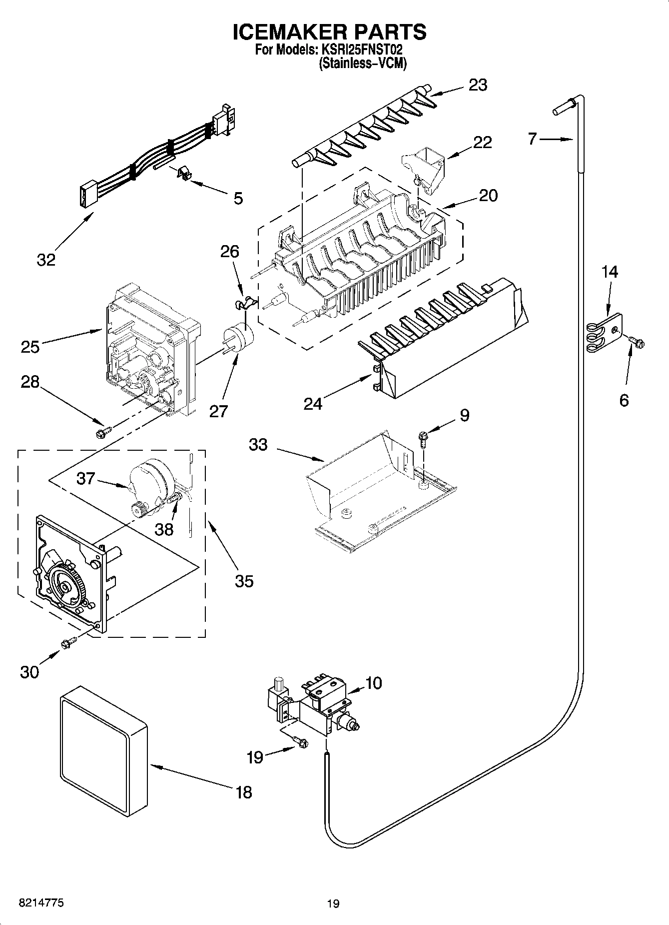 12 - ICEMAKER PARTS, OPTIONAL PARTS (NOT INCLUDED)
