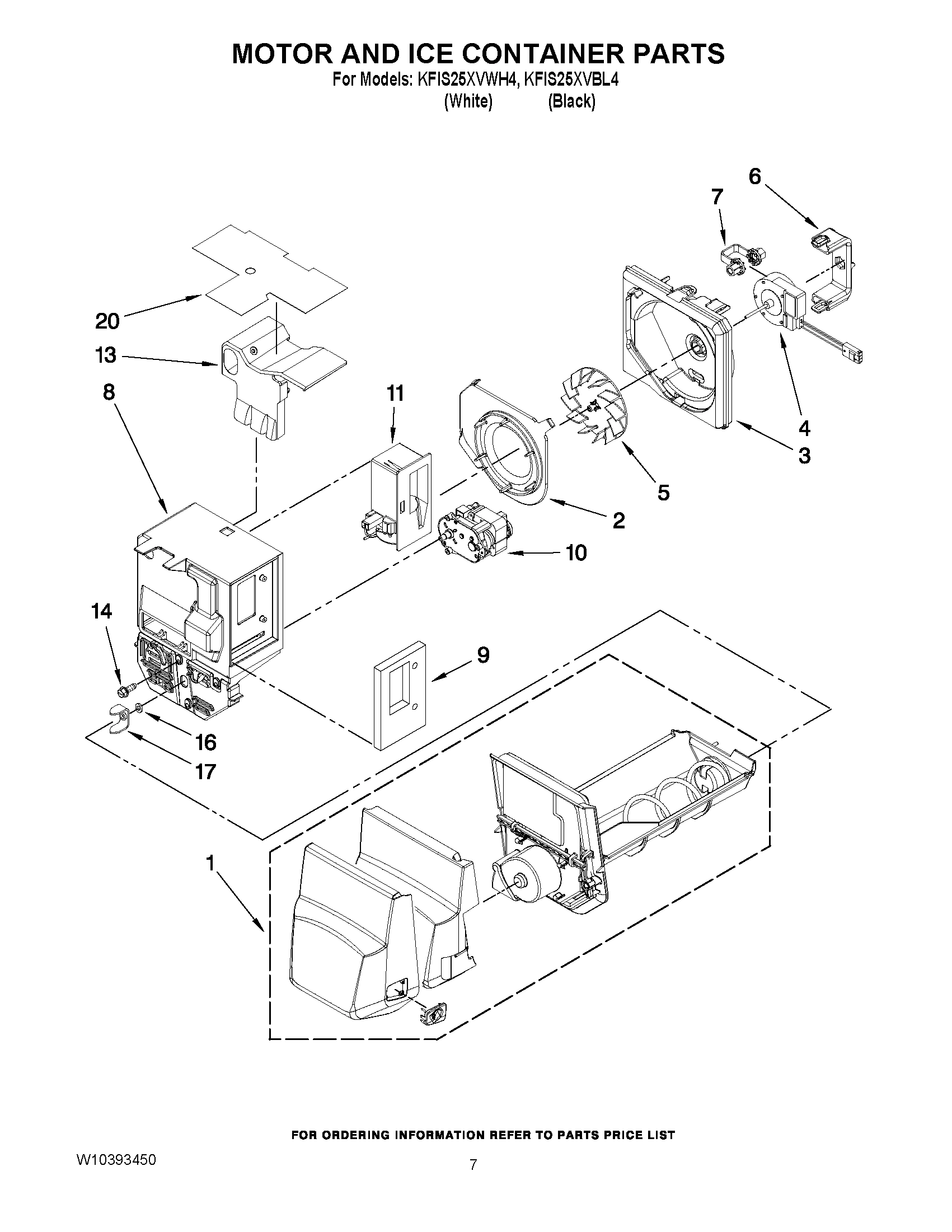 04 - MOTOR AND ICE CONTAINER PARTS