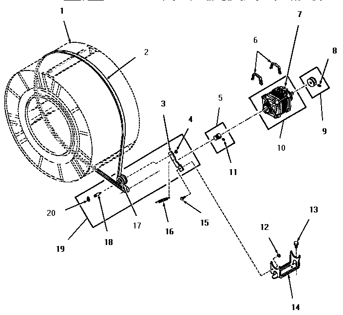 12 - MOTOR, IDLER AND BELT