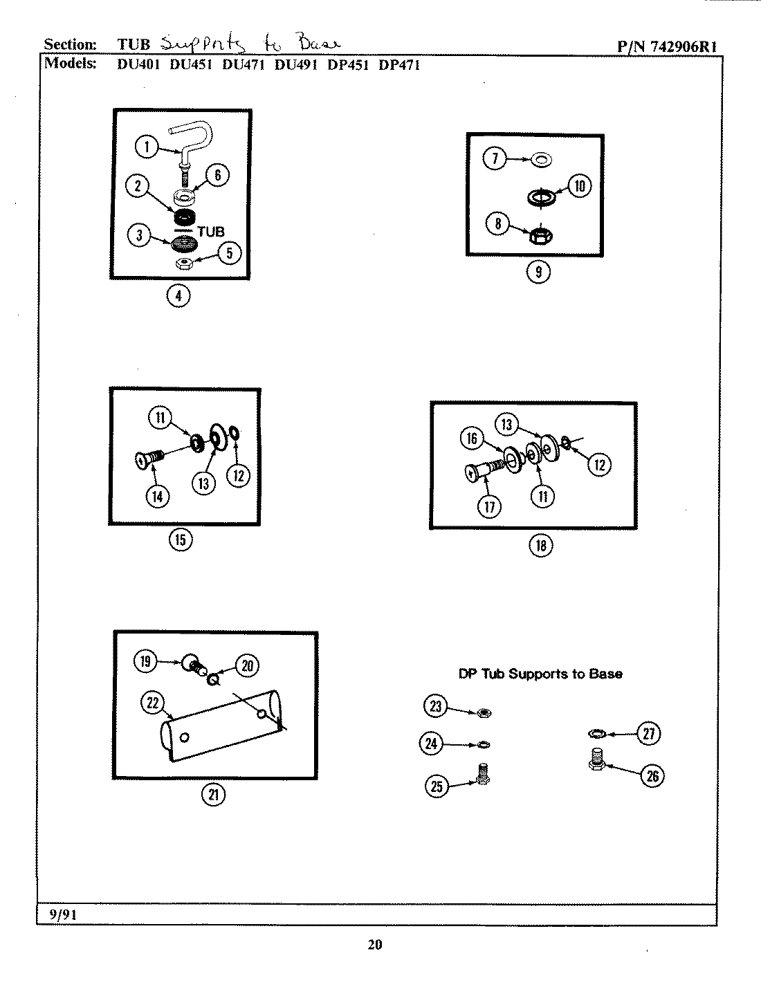 11 - TUB SUPPORT
