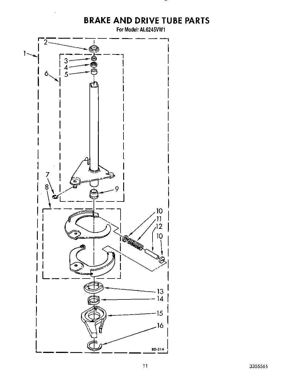 10 - BRAKE AND DRIVE TUBE