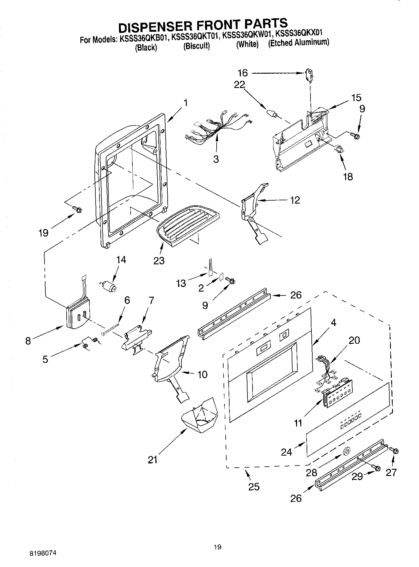 12 - DISPENSER FRONT