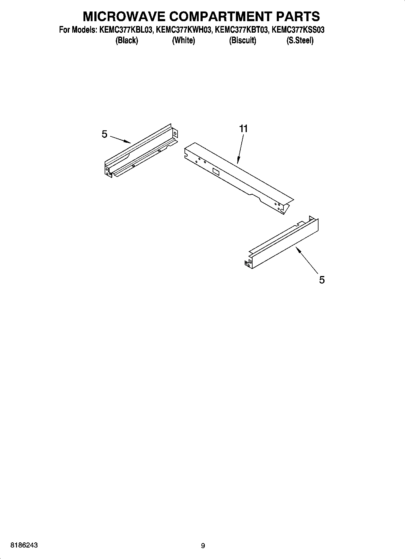 07 - MICROWAVE COMPARTMENT PARTS