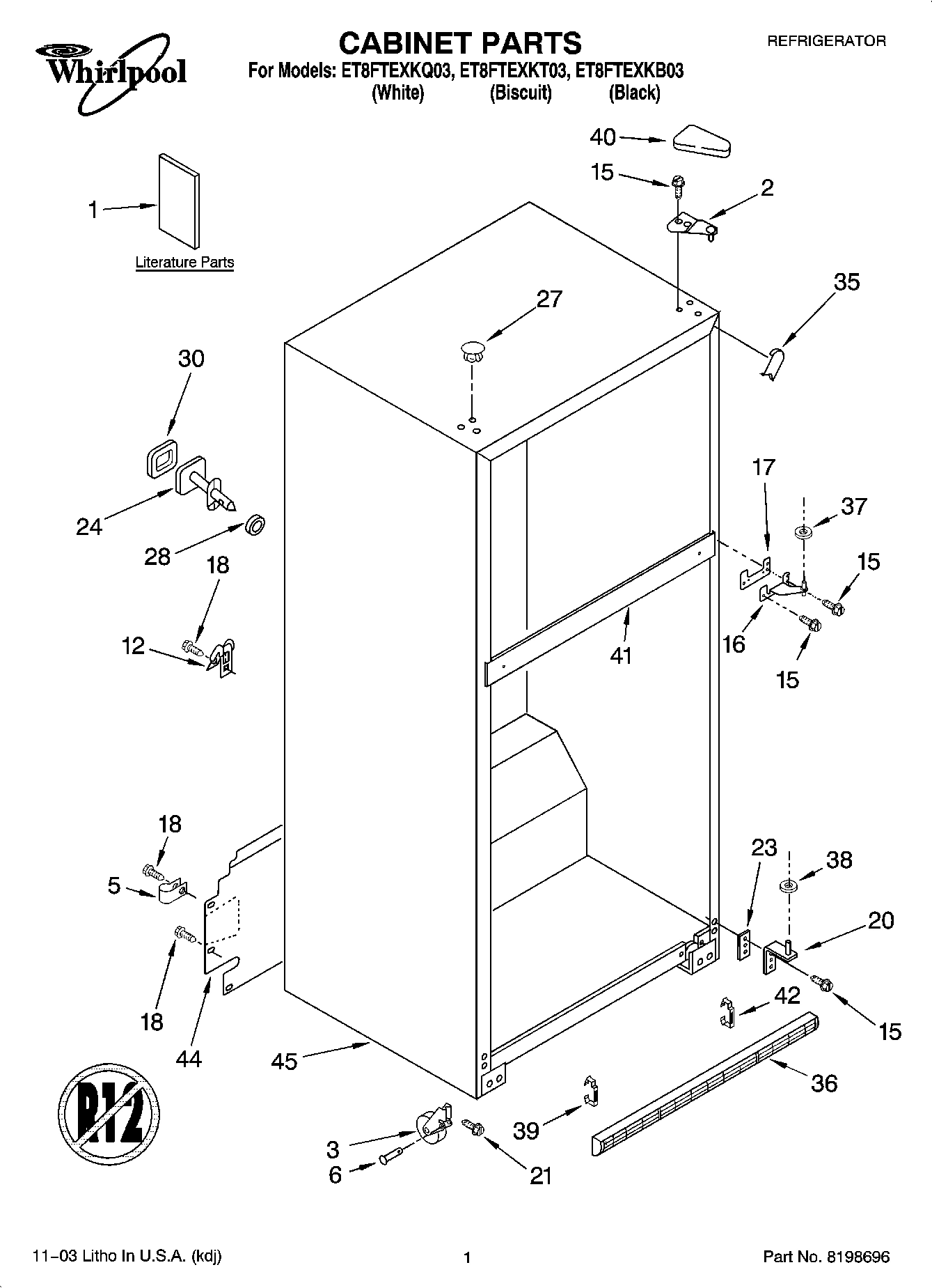 01 - CABINET PARTS