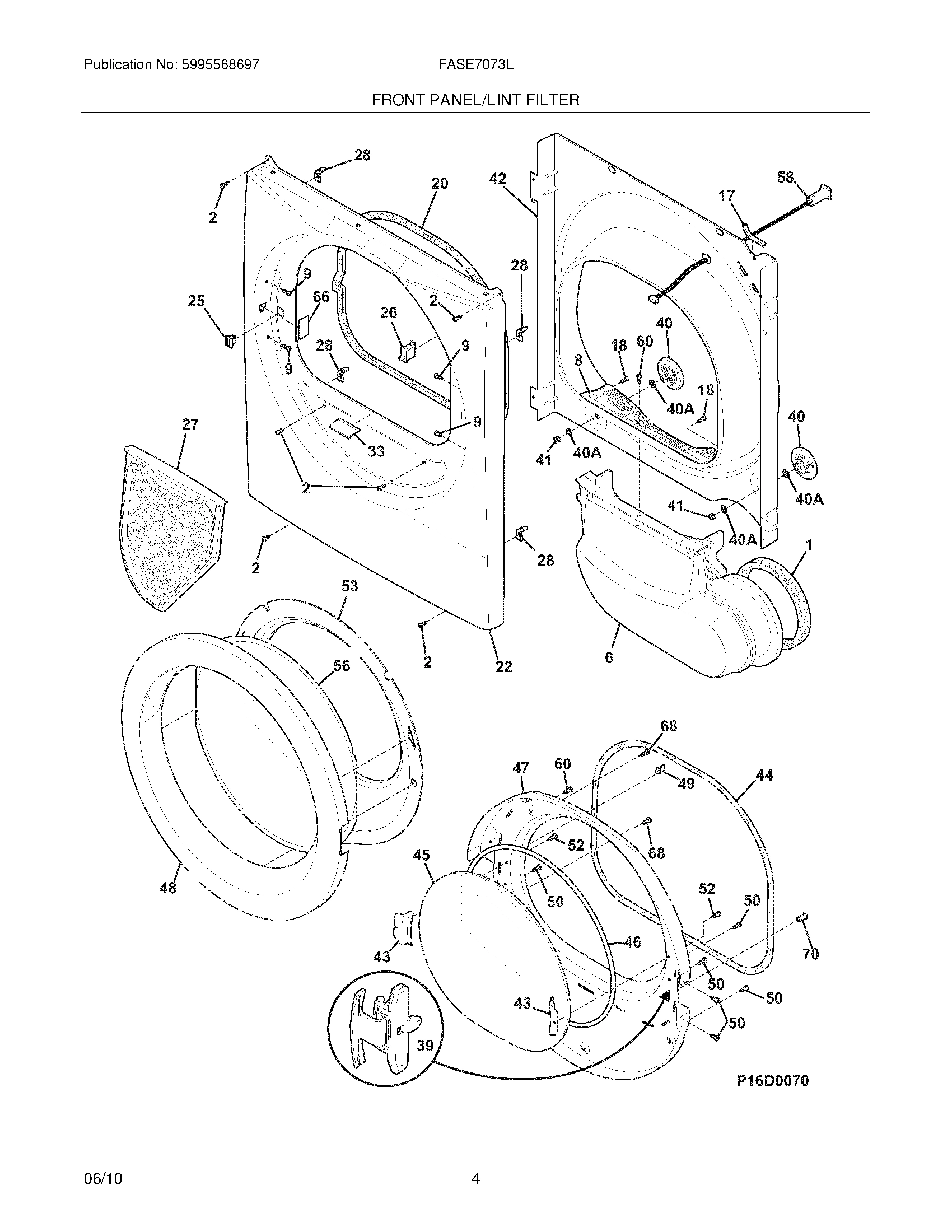 05 - FRONT PANEL/LINT FILTER