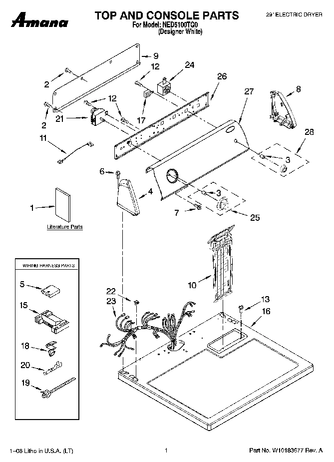01 - TOP AND CONSOLE PARTS