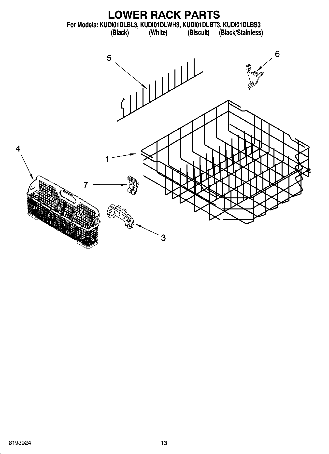 11 - LOWER RACK PARTS