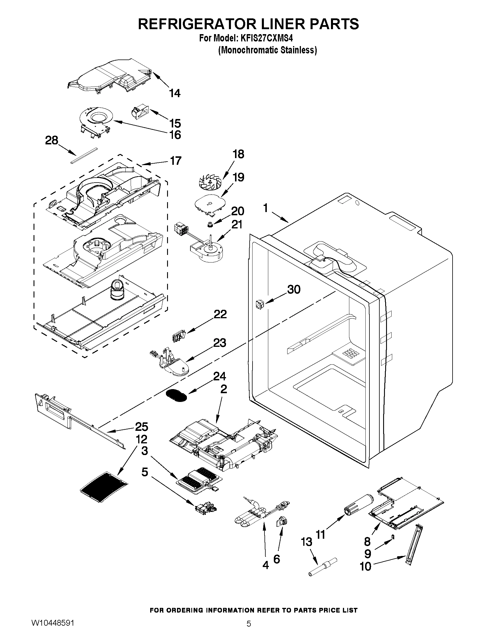03 - REFRIGERATOR LINER PARTS