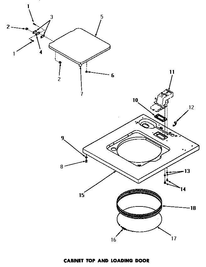 10 - CABINET TOP & LOADING DOOR