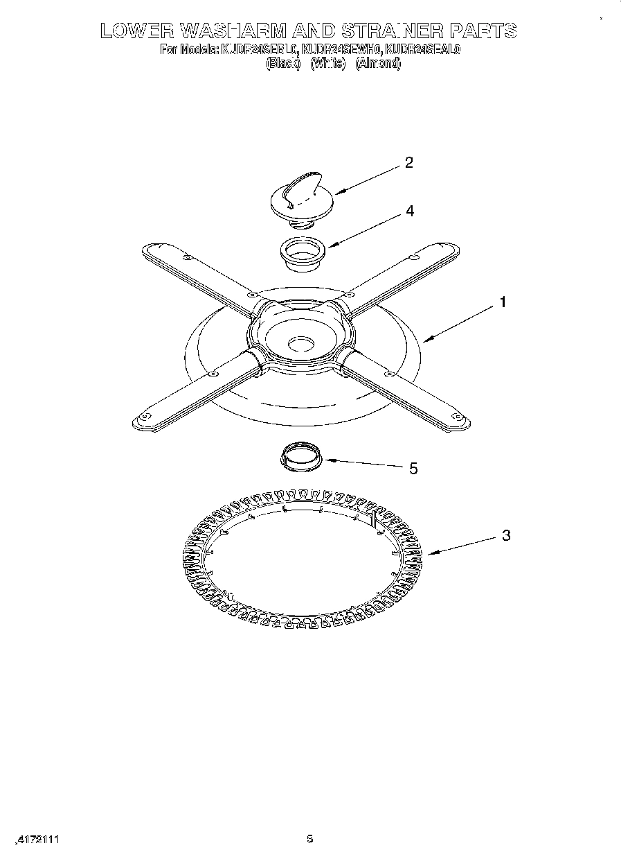 04 - LOWER WASHARM AND STRAINER