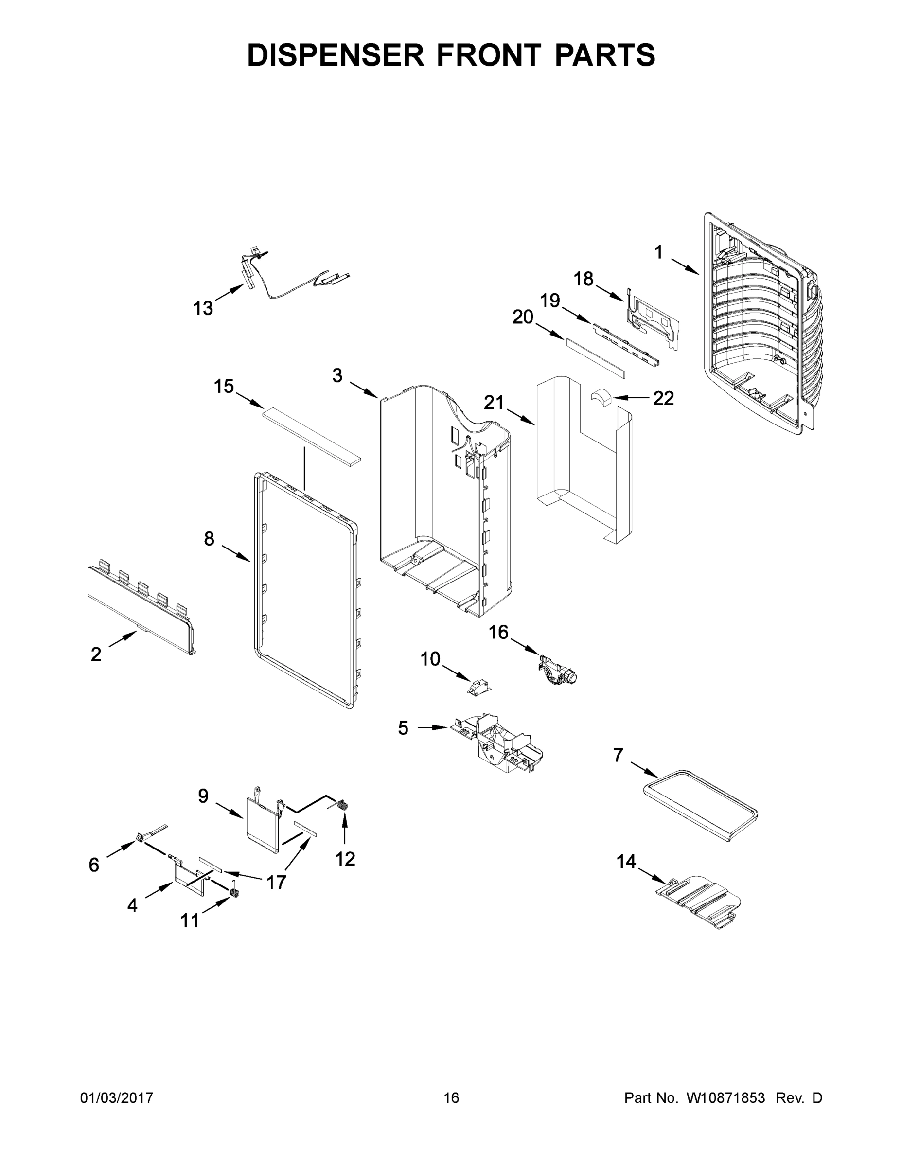09 - DISPENSER FRONT PARTS