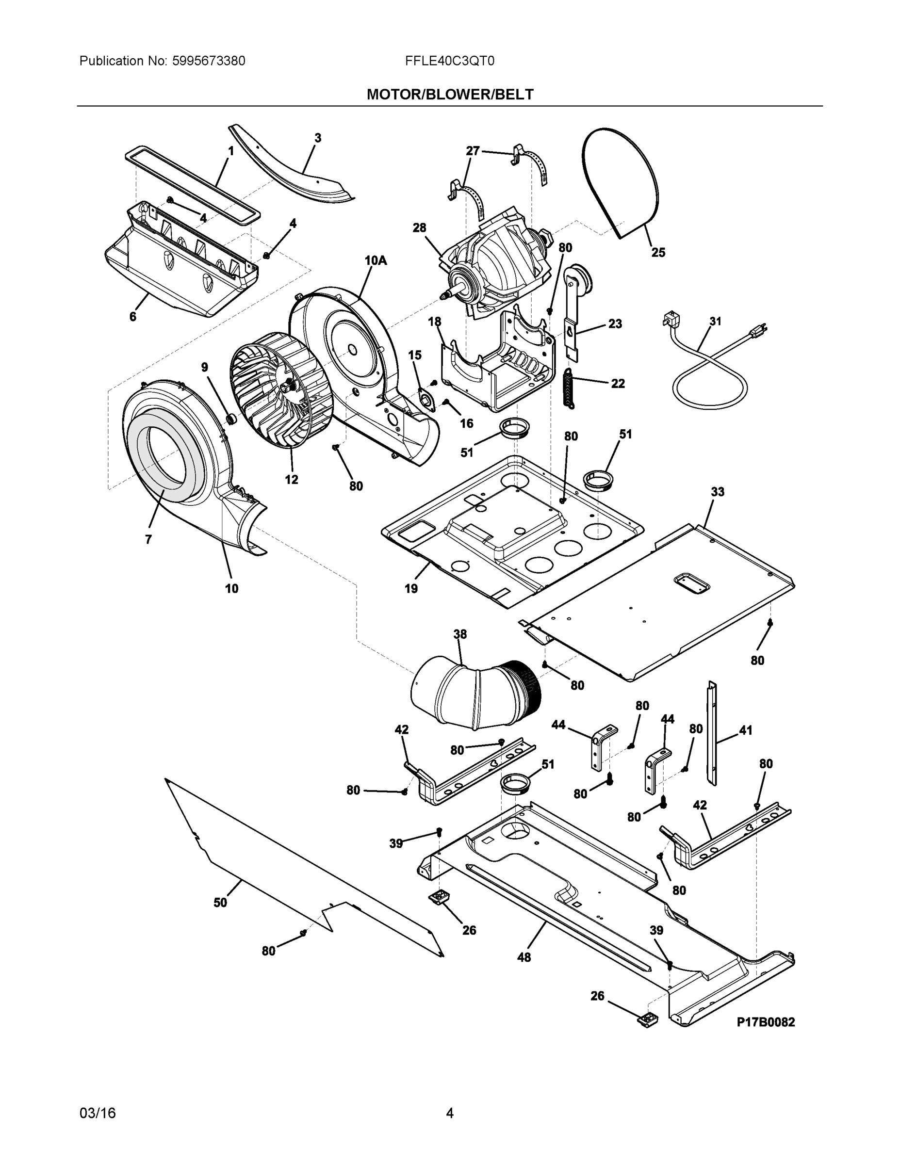 03 - MOTOR/BLOWER/BELT