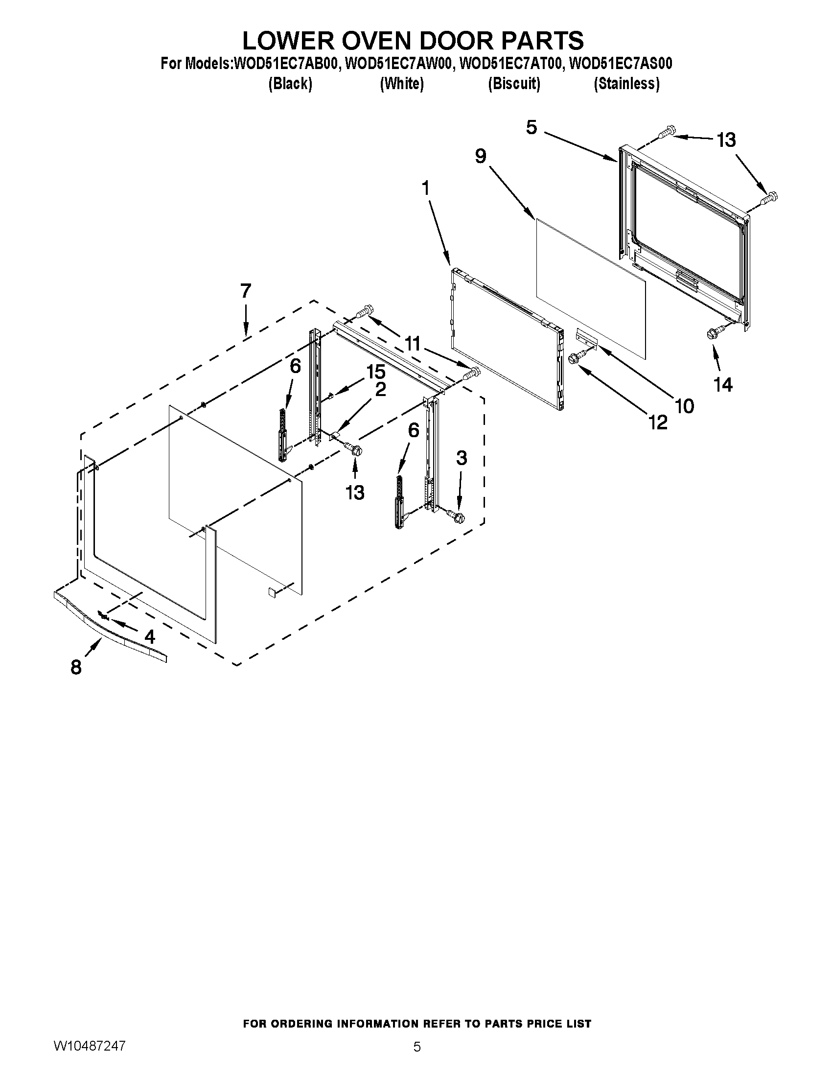 03 - LOWER OVEN DOOR PARTS