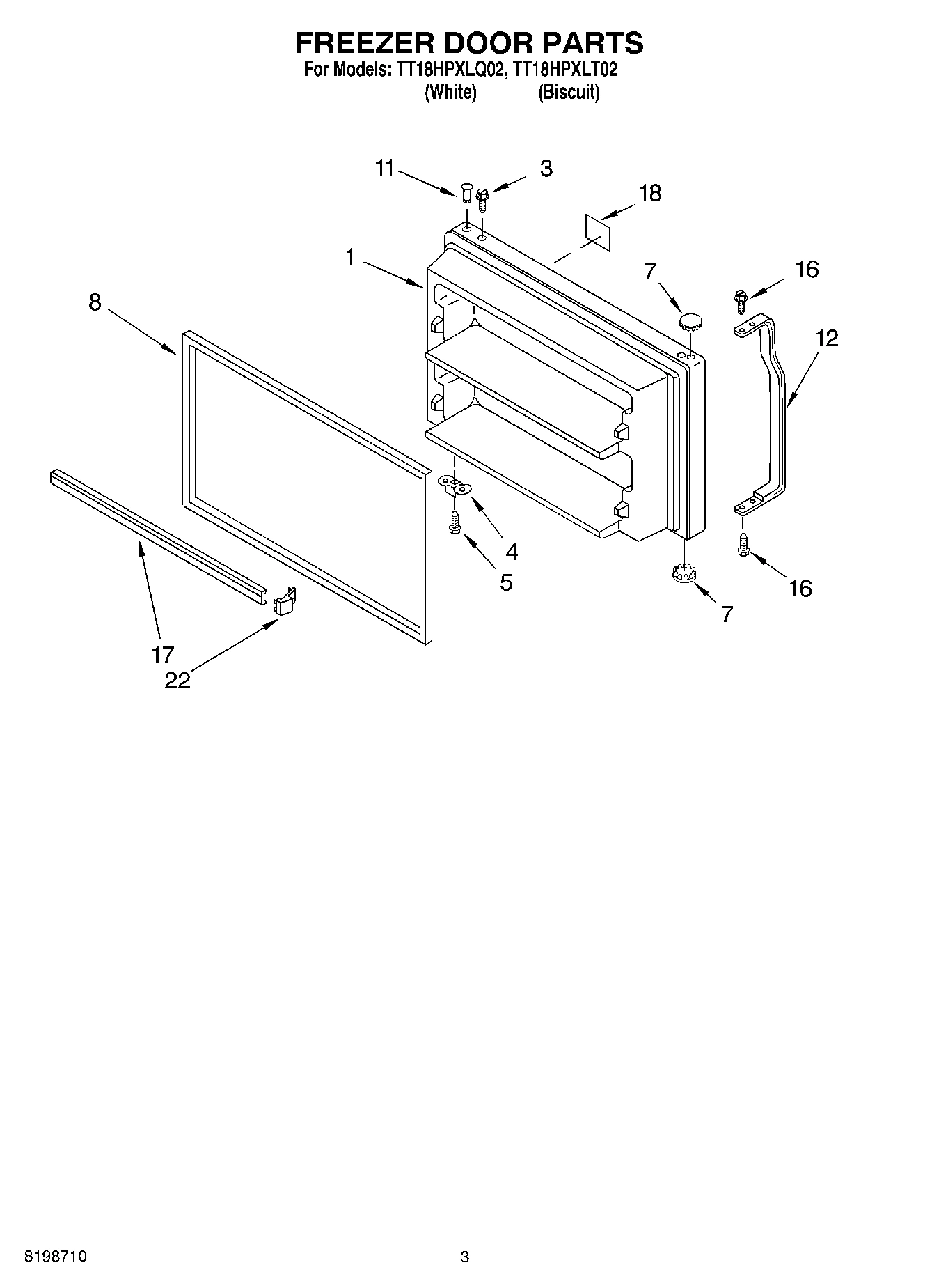 02 - FREEZER DOOR PARTS