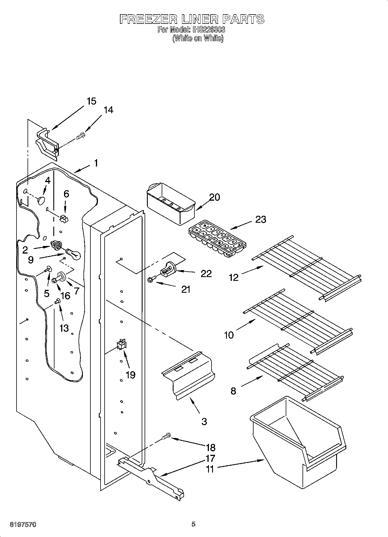 04 - FREEZER LINER PARTS