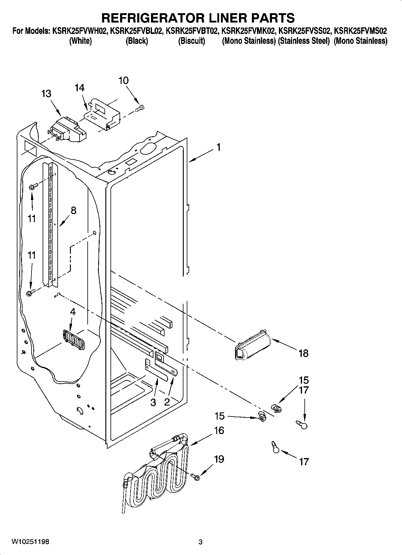 02 - REFRIGERATOR LINER PARTS