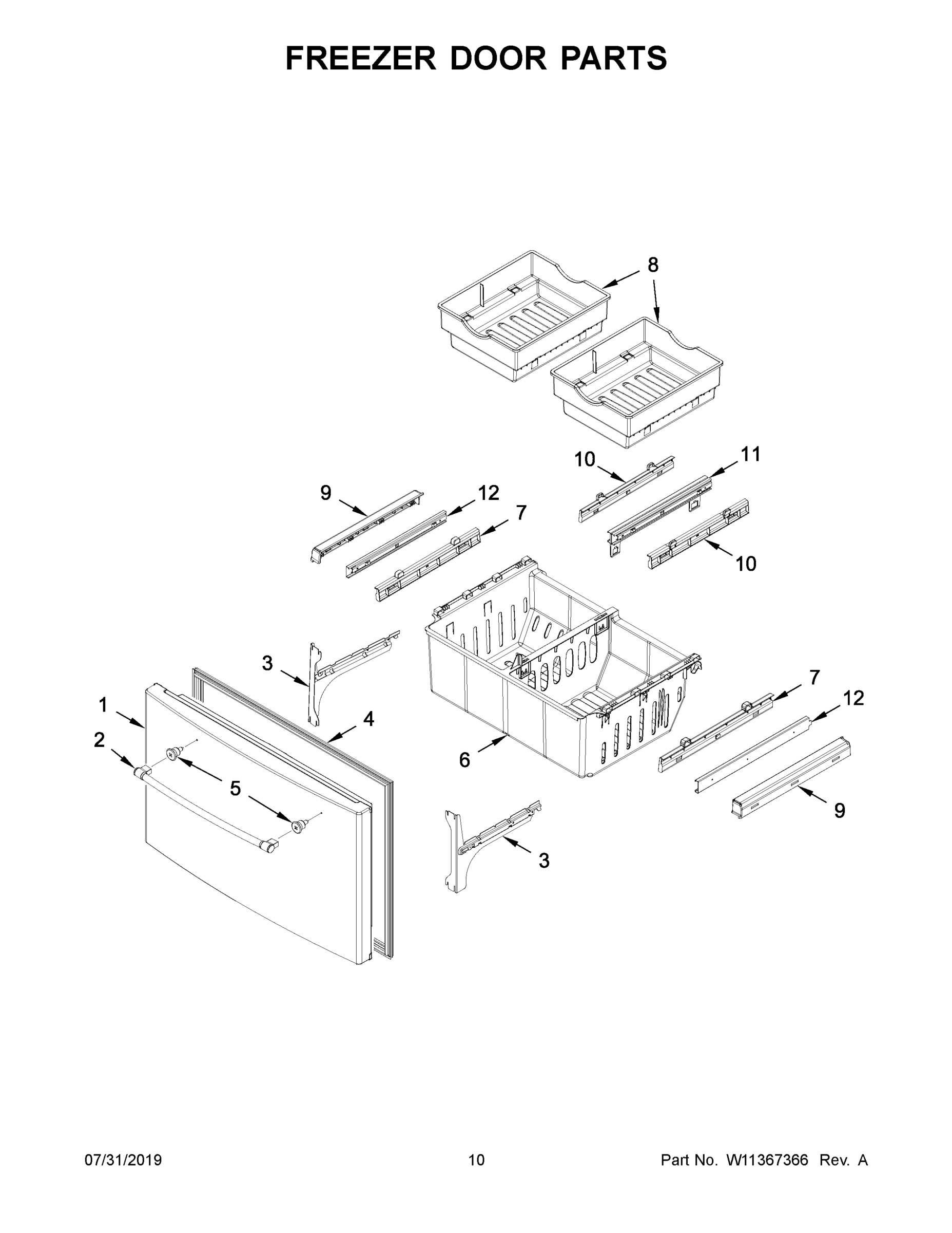 06 - FREEZER DOOR PARTS