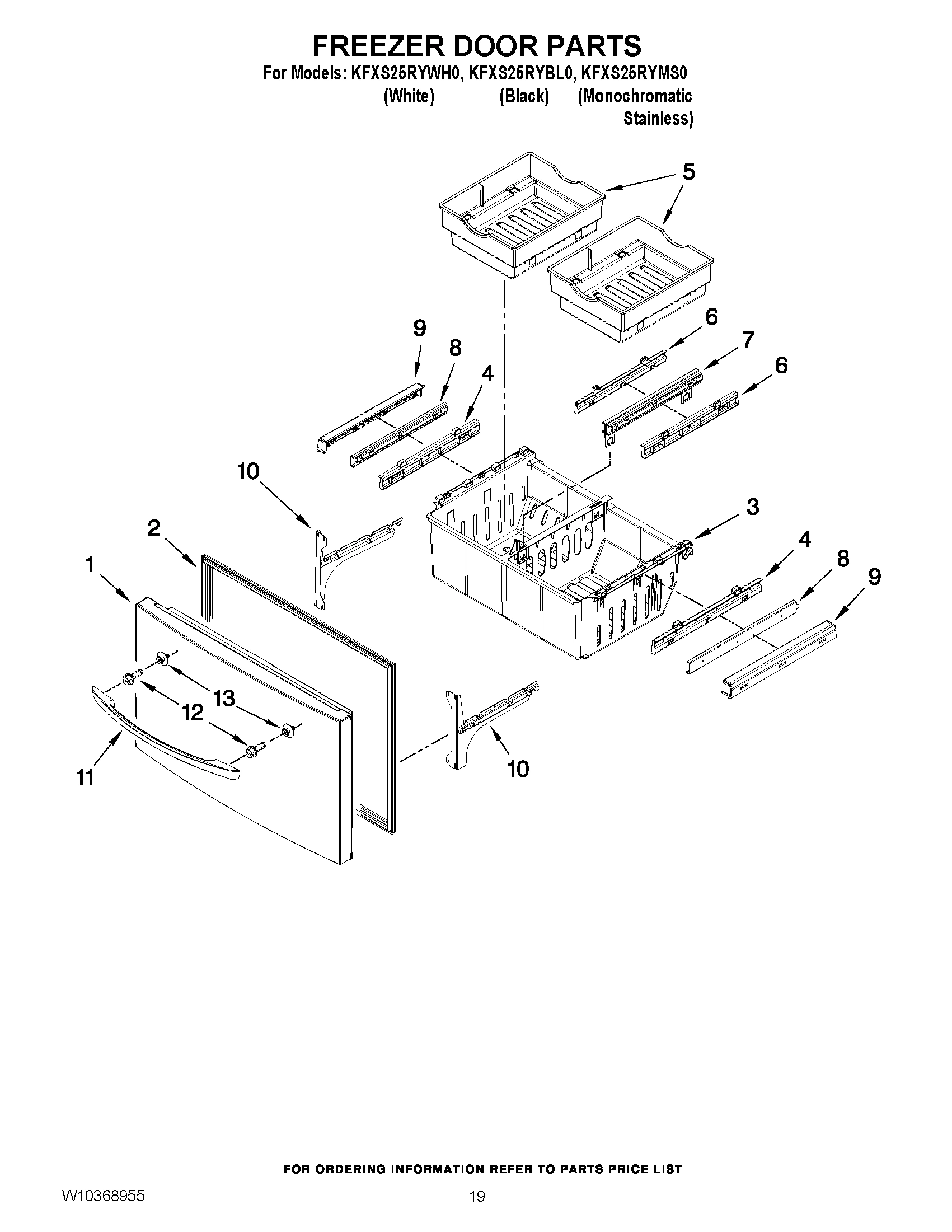 10 - FREEZER DOOR PARTS