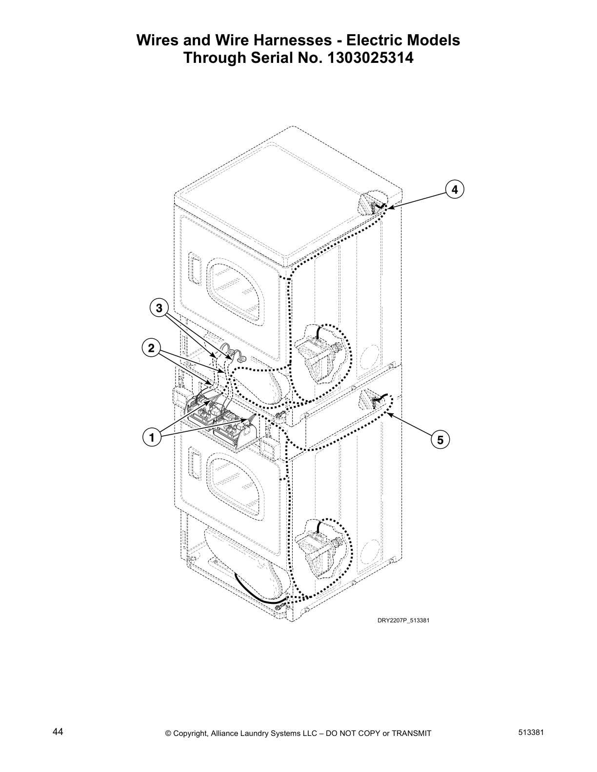 Wires and Wire Harnesses - Electric Models
Through Serial No. 1303025314