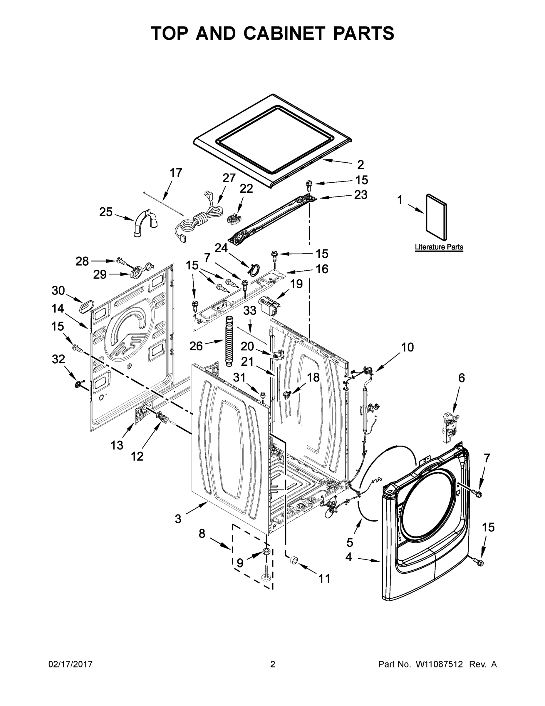 02 - TOP AND CABINET PARTS