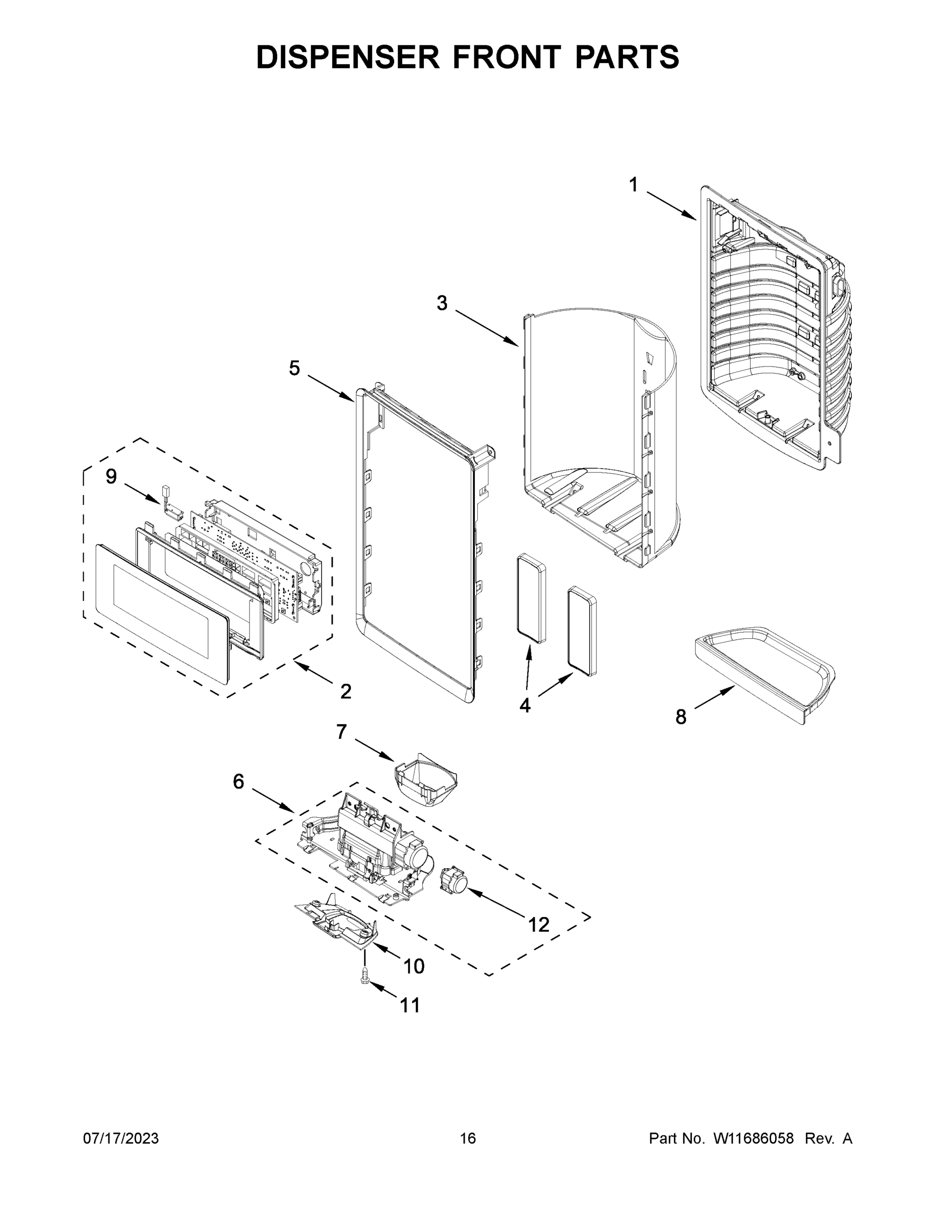 09 - DISPENSER FRONT PARTS