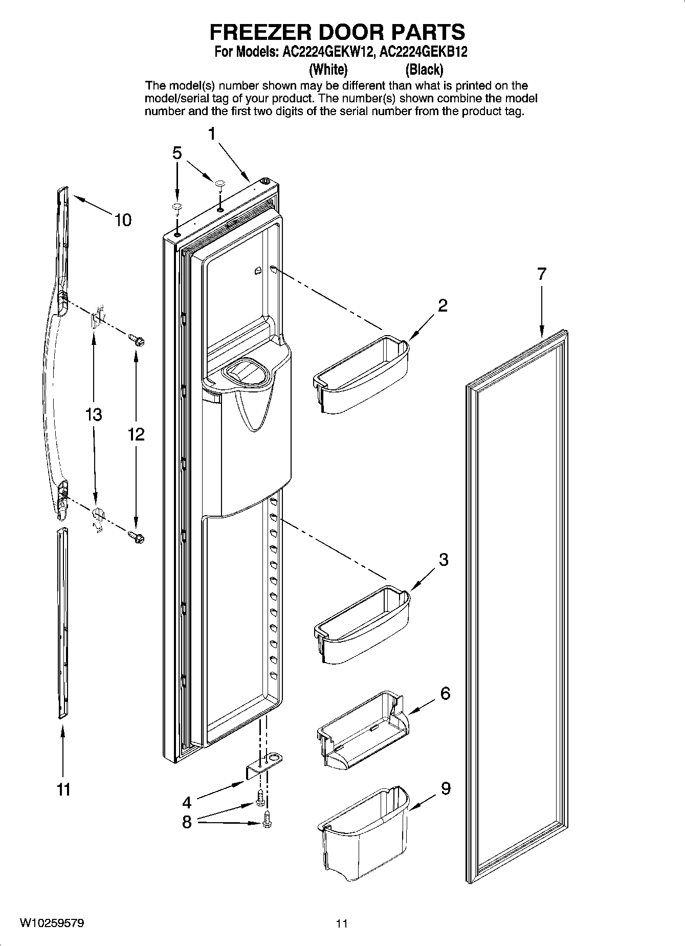 07 - FREEZER DOOR PARTS