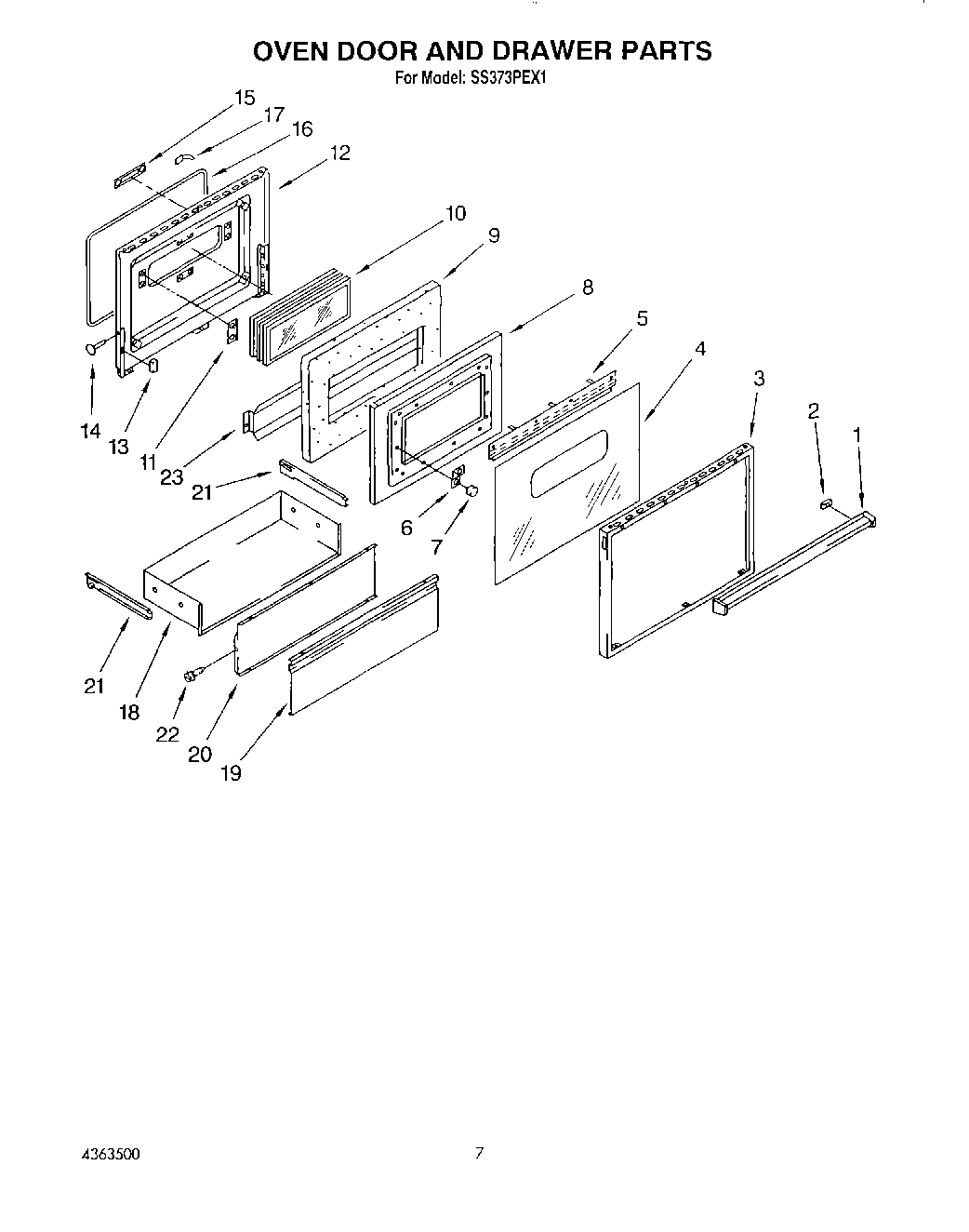 04 - OVEN DOOR AND DRAWER