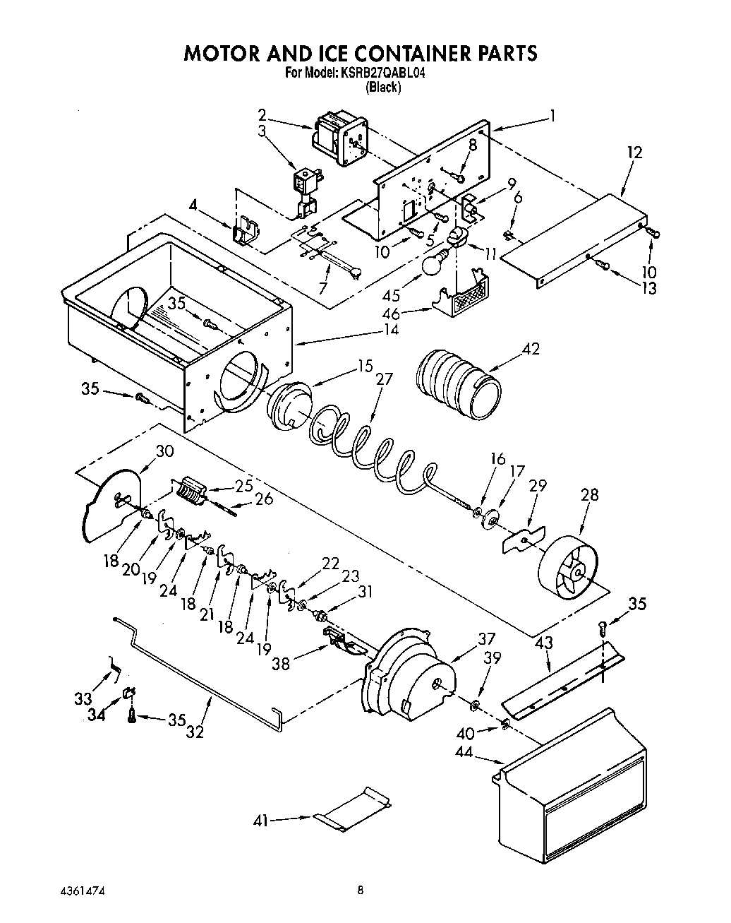 05 - MOTOR AND ICE CONTAINER, LIT/OPTIONAL