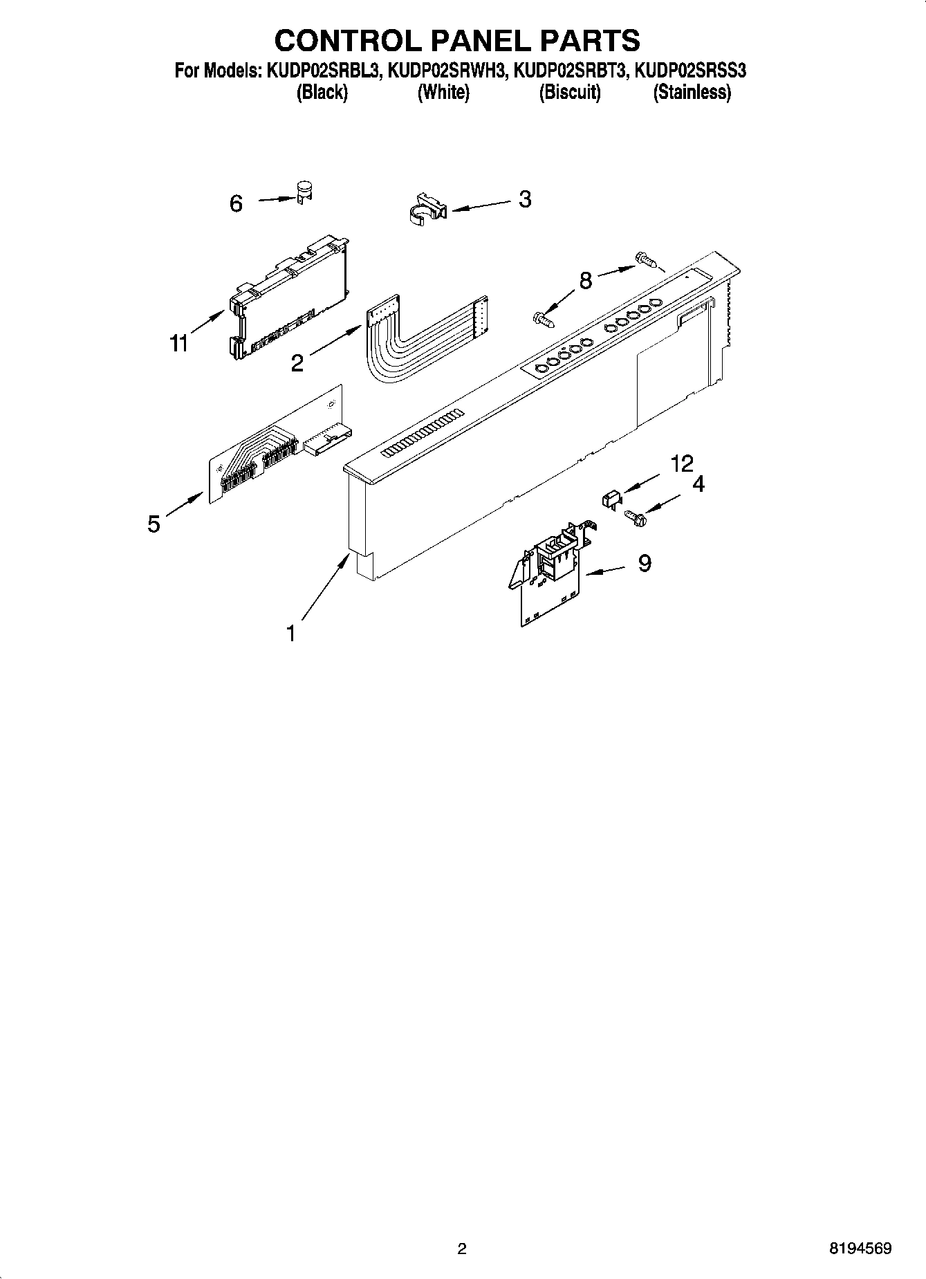02 - CONTROL PANEL PARTS