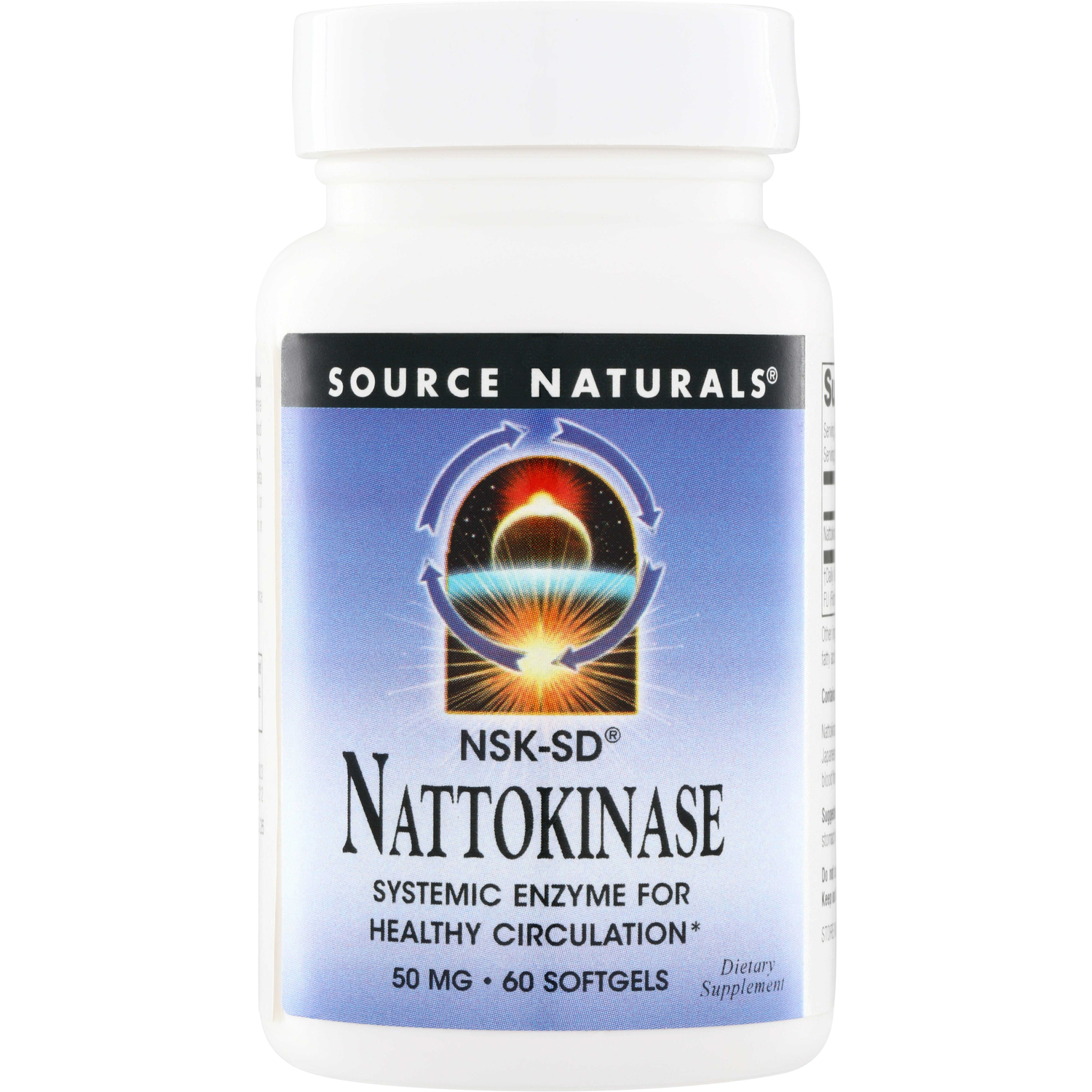Source Naturals Nsk-Sd Nattokinase Supplement Vitamin | 50 mg | 60 Soft Gels
