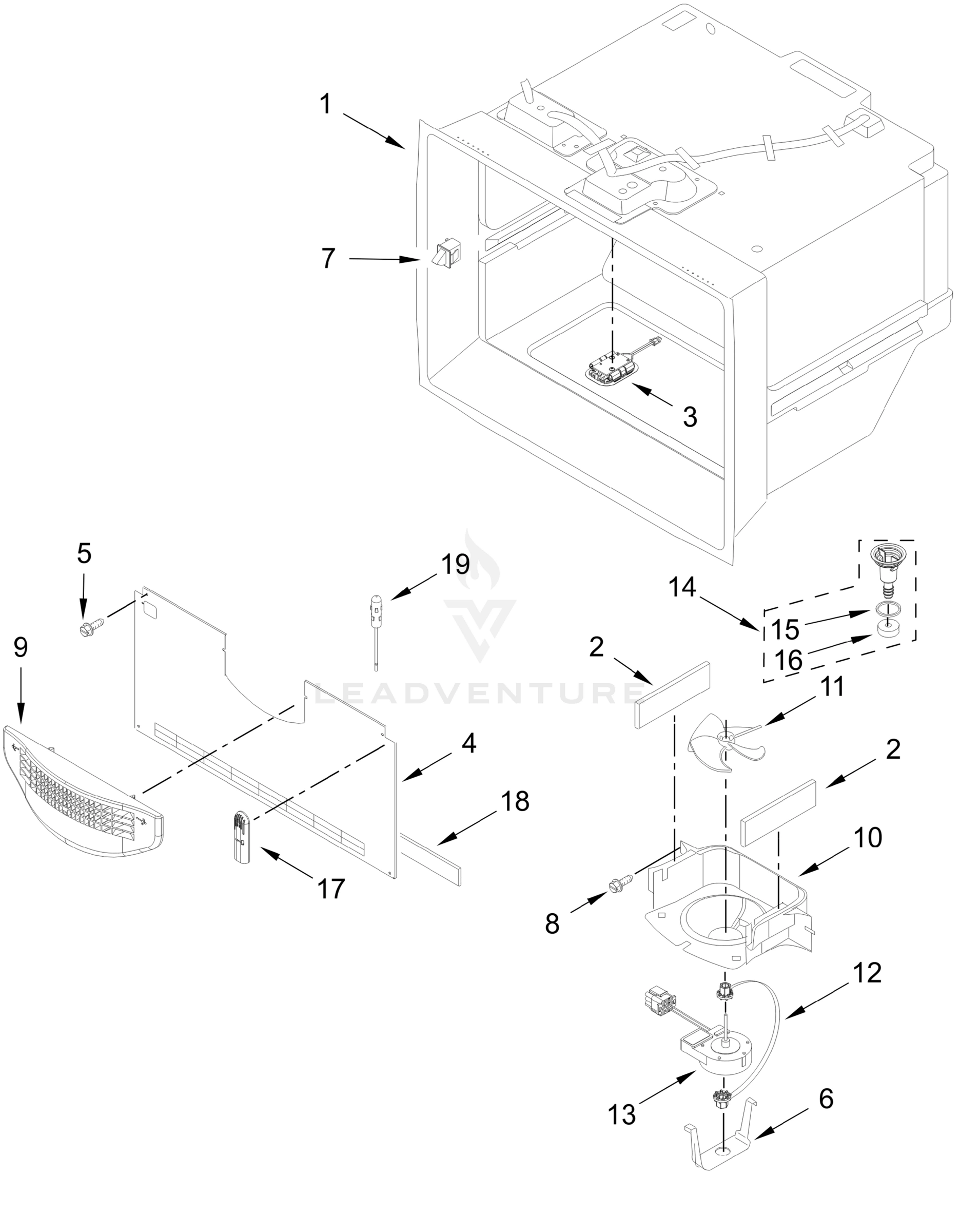 FREEZER LINER PARTS