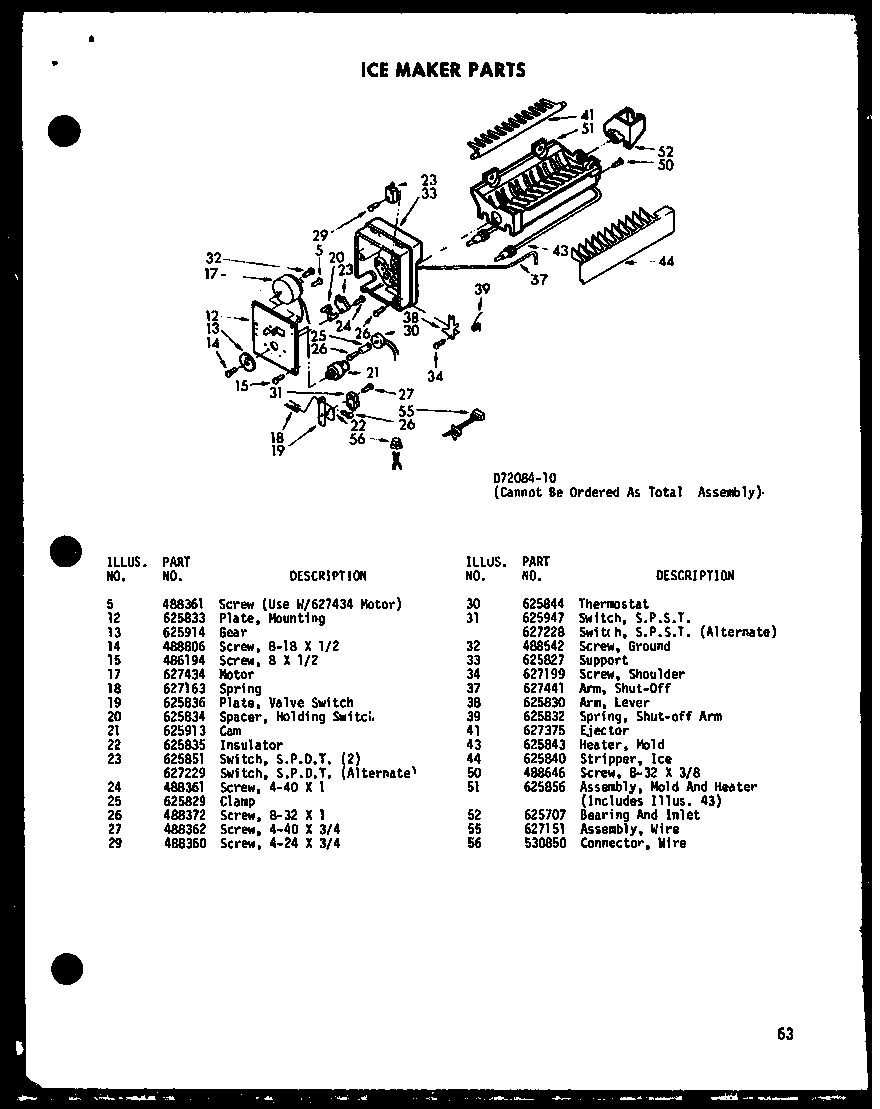10 - ICEMAKER PARTS
