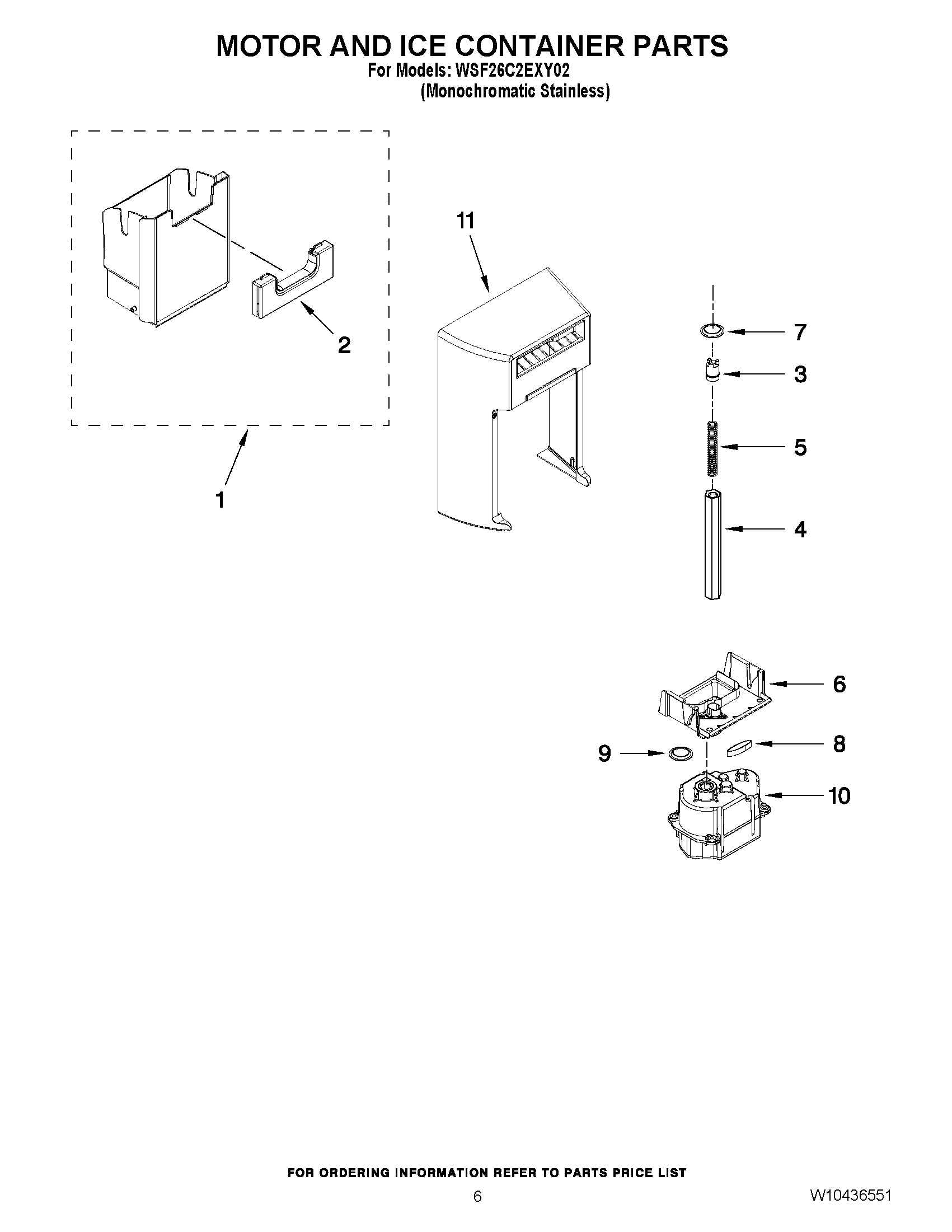 05 - MOTOR AND ICE CONTAINER PARTS