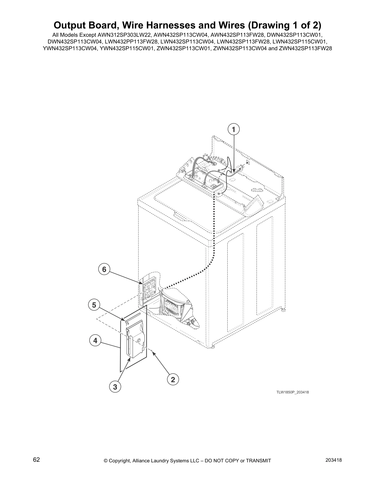 Output Board, Wire Harnesses and Wires (Drawing 1 of 2)