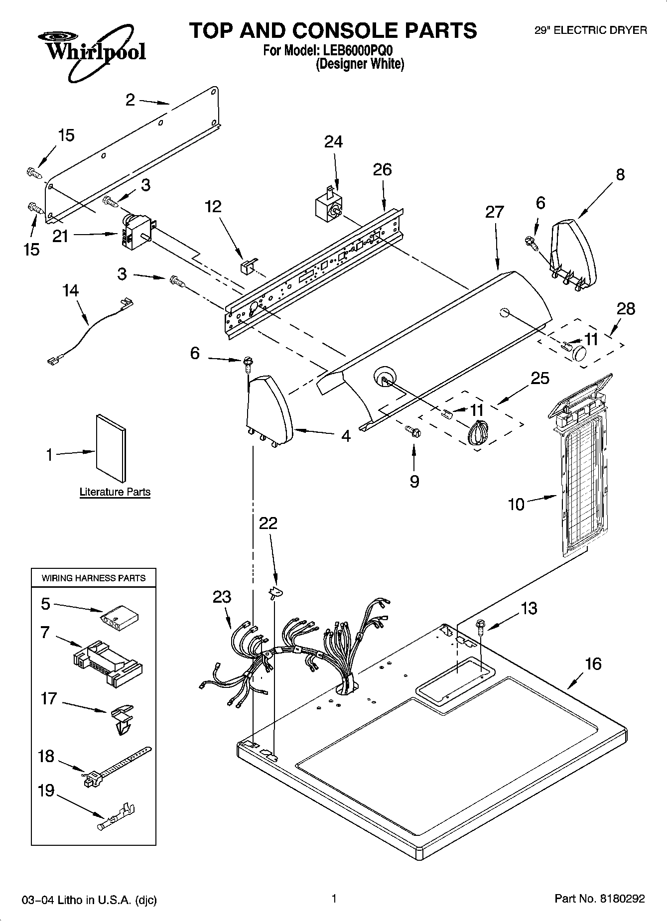 01 - TOP AND CONSOLE PARTS