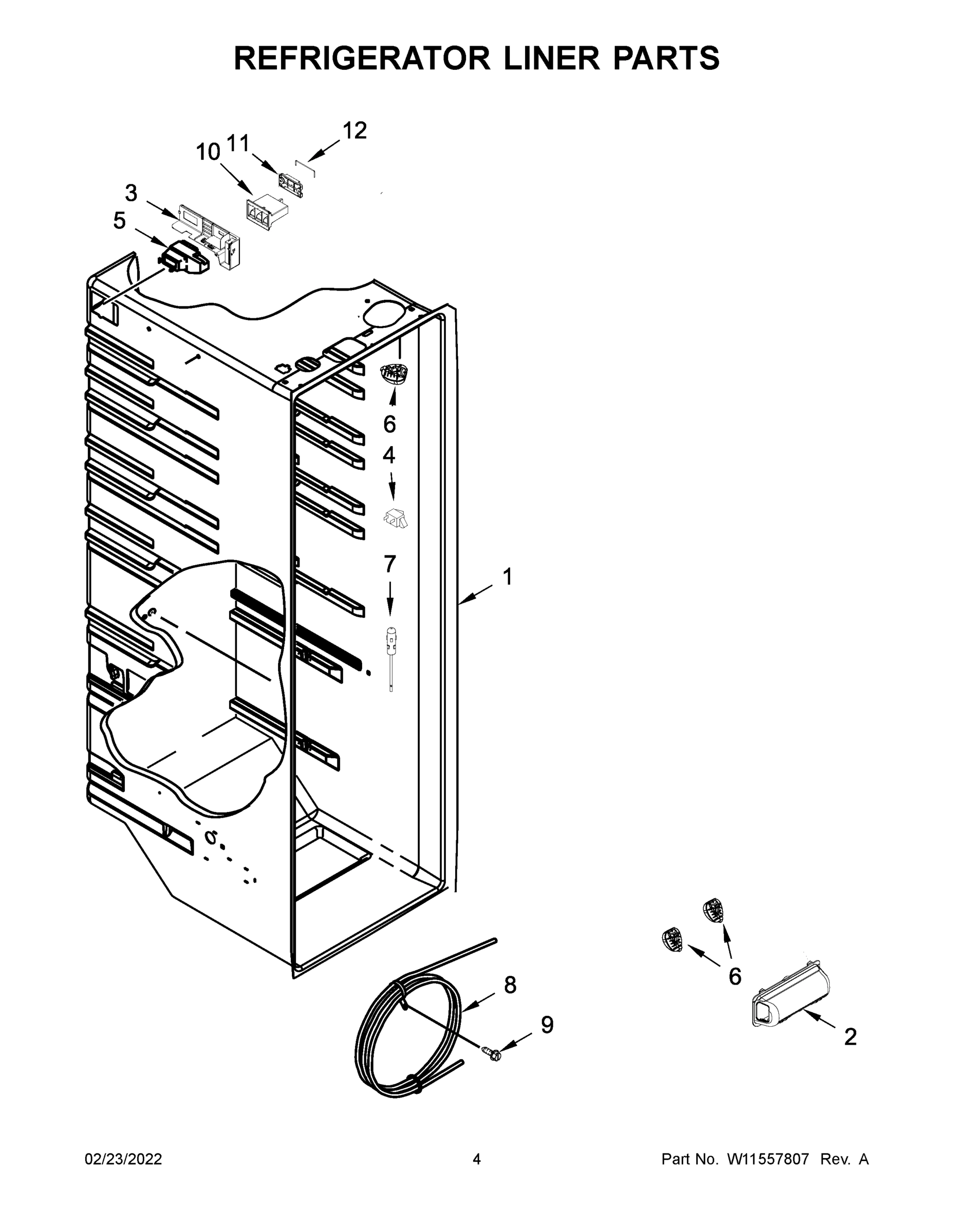 03 - REFRIGERATOR LINER PARTS