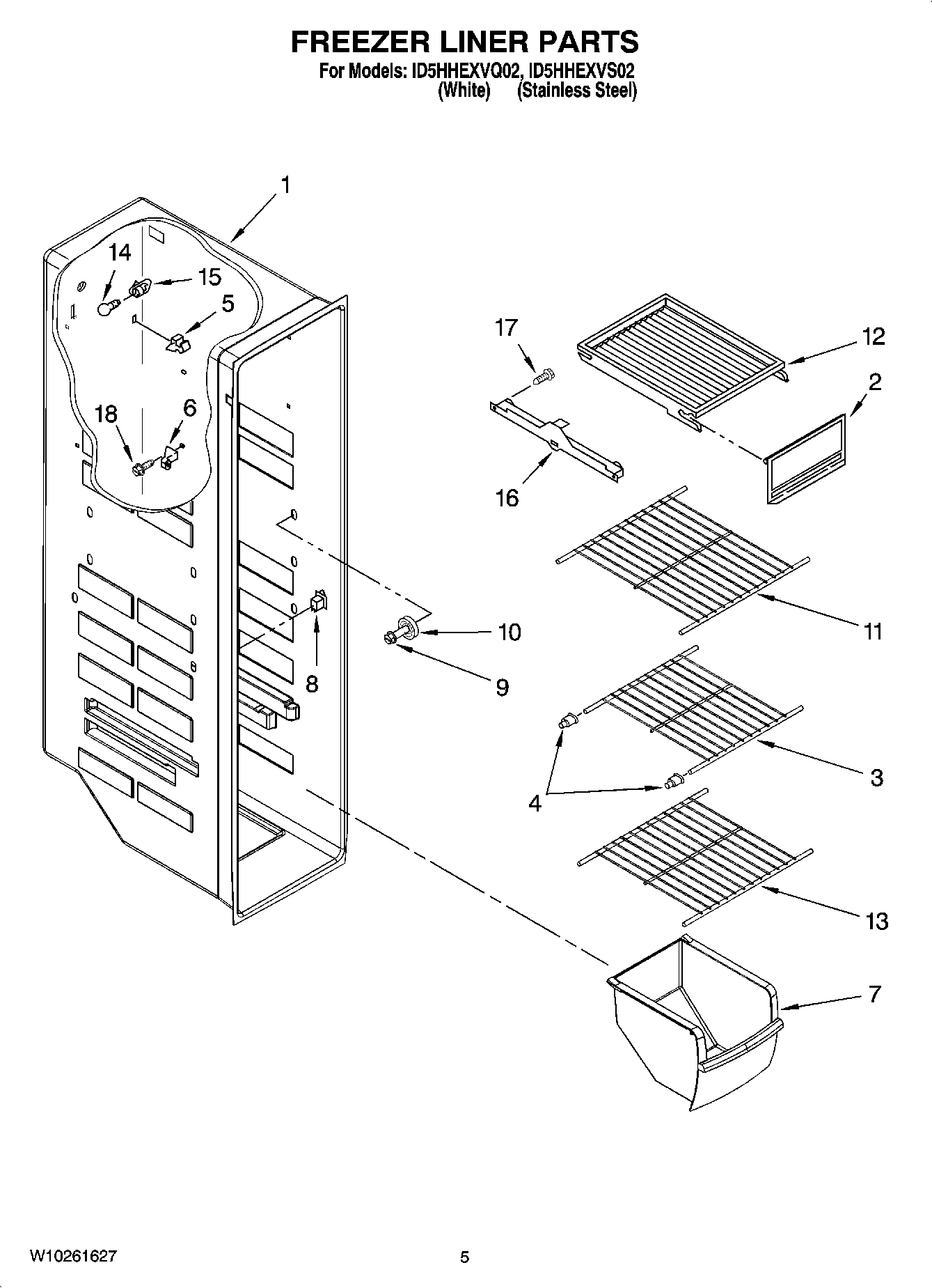 04 - FREEZER LINER PARTS