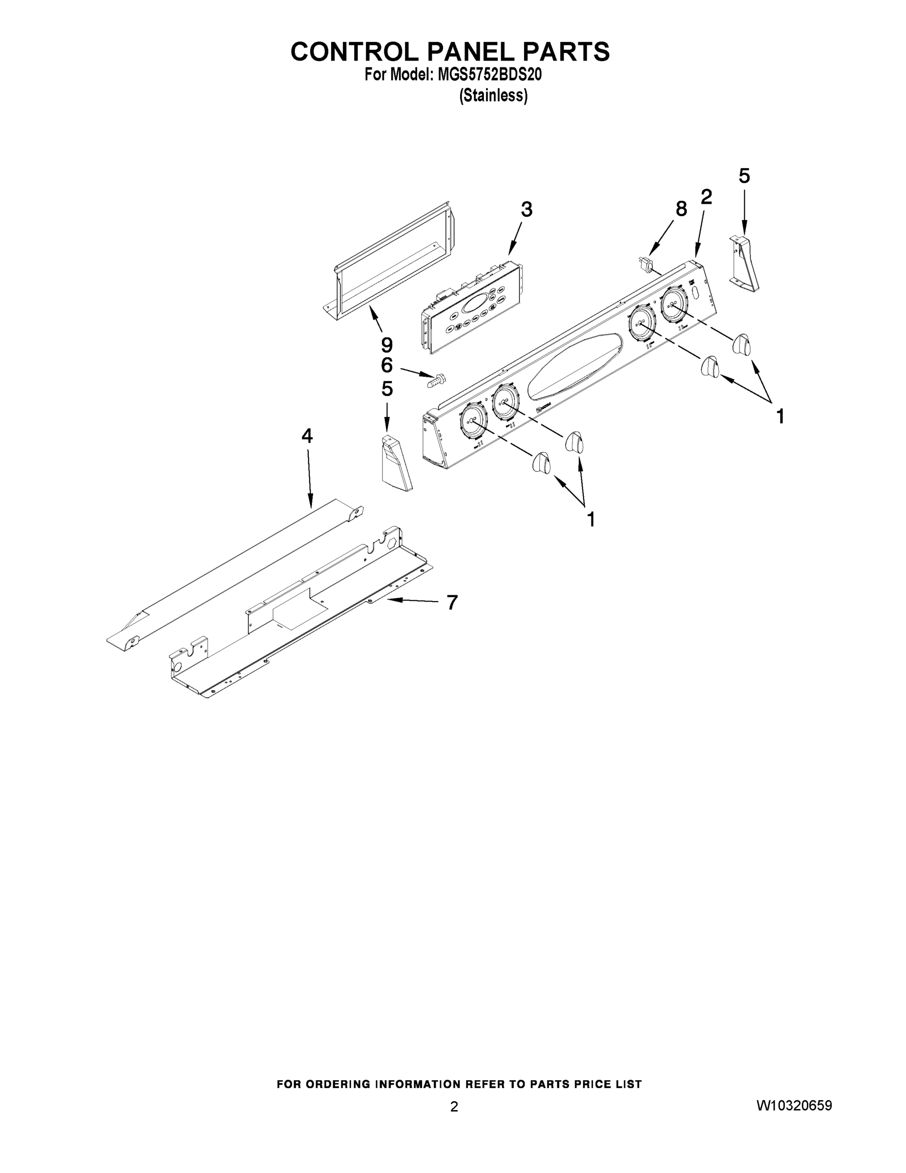 02 - CONTROL PANEL PARTS