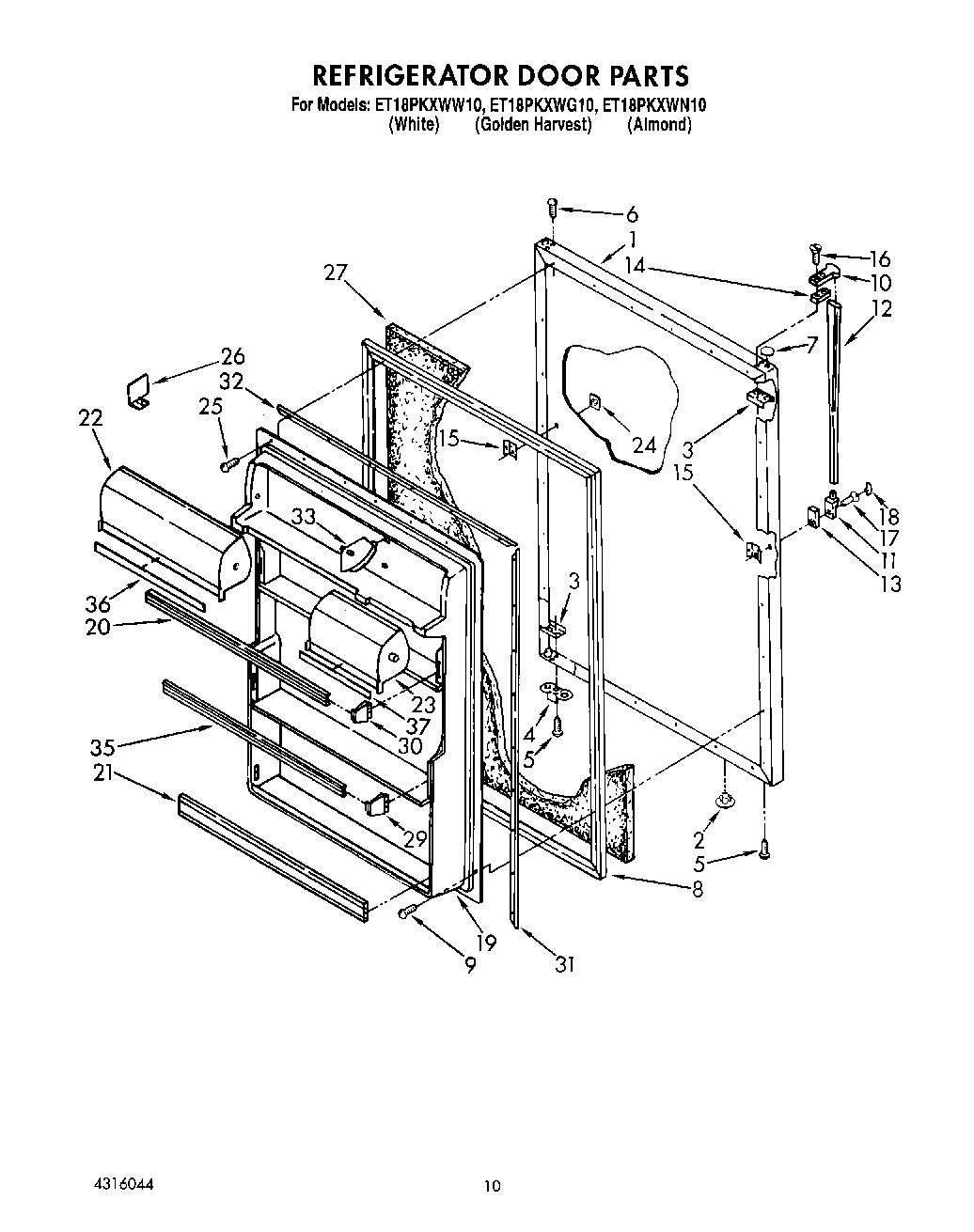 07 - REFRIGERATOR DOOR, LIT/OPTIONAL
