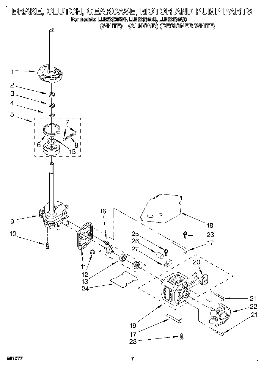 05 - BRAKE, CLUTCH, GEARCASE, MOTOR & PUMP