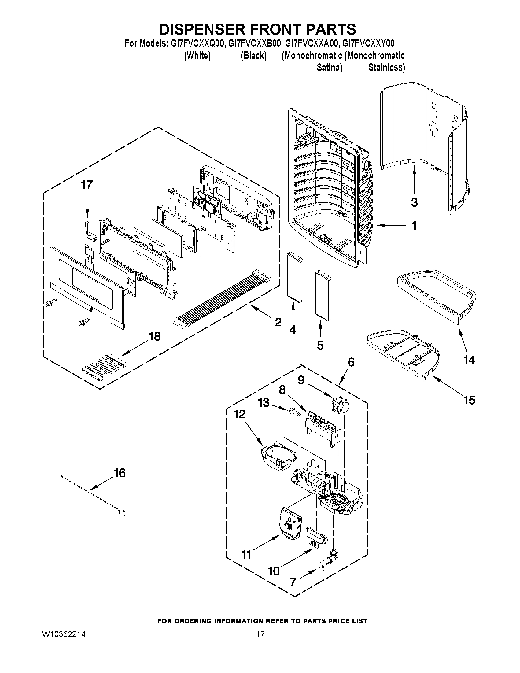 09 - DISPENSER FRONT PARTS